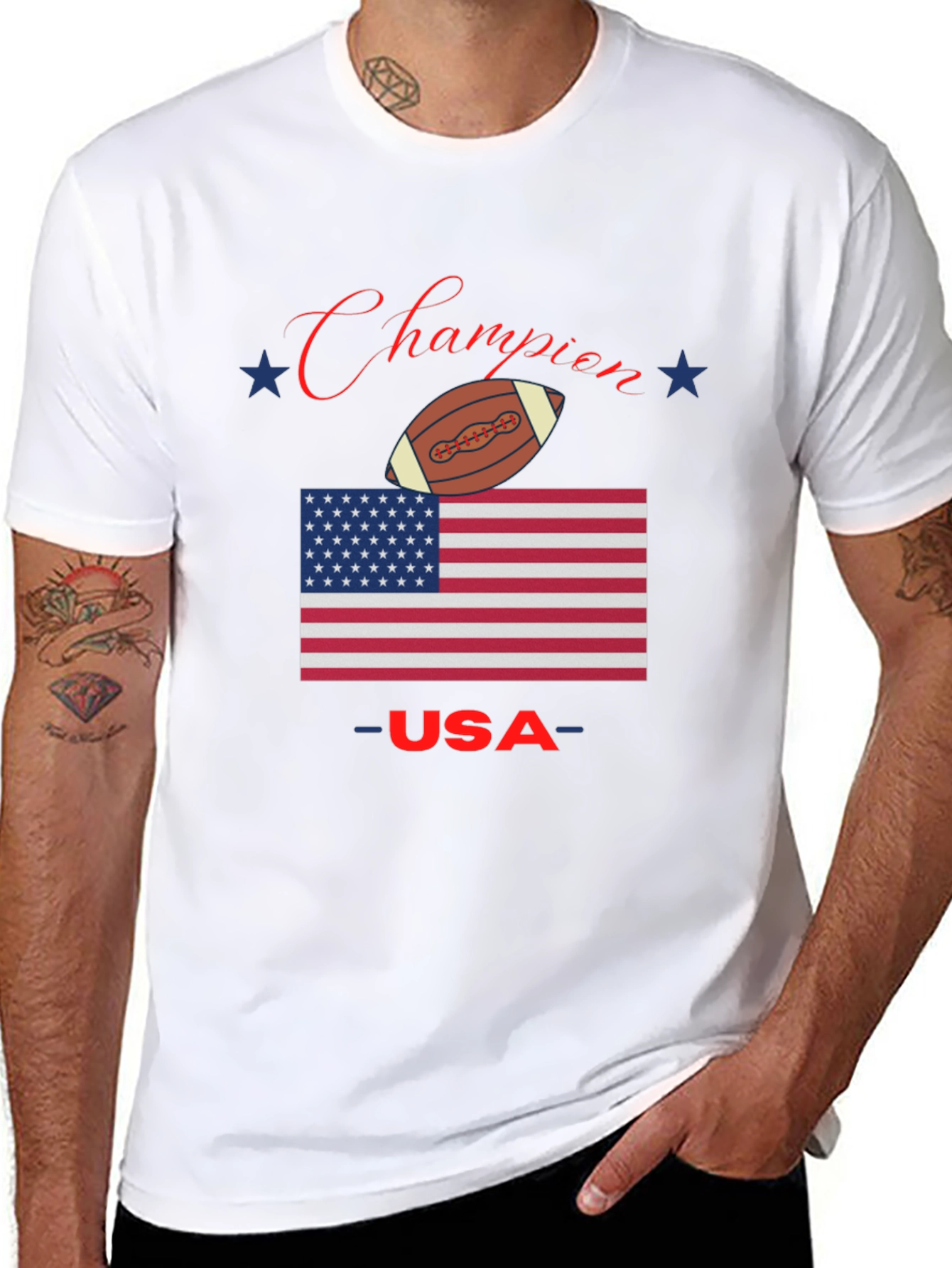 Champion USA Football Graphic Tee