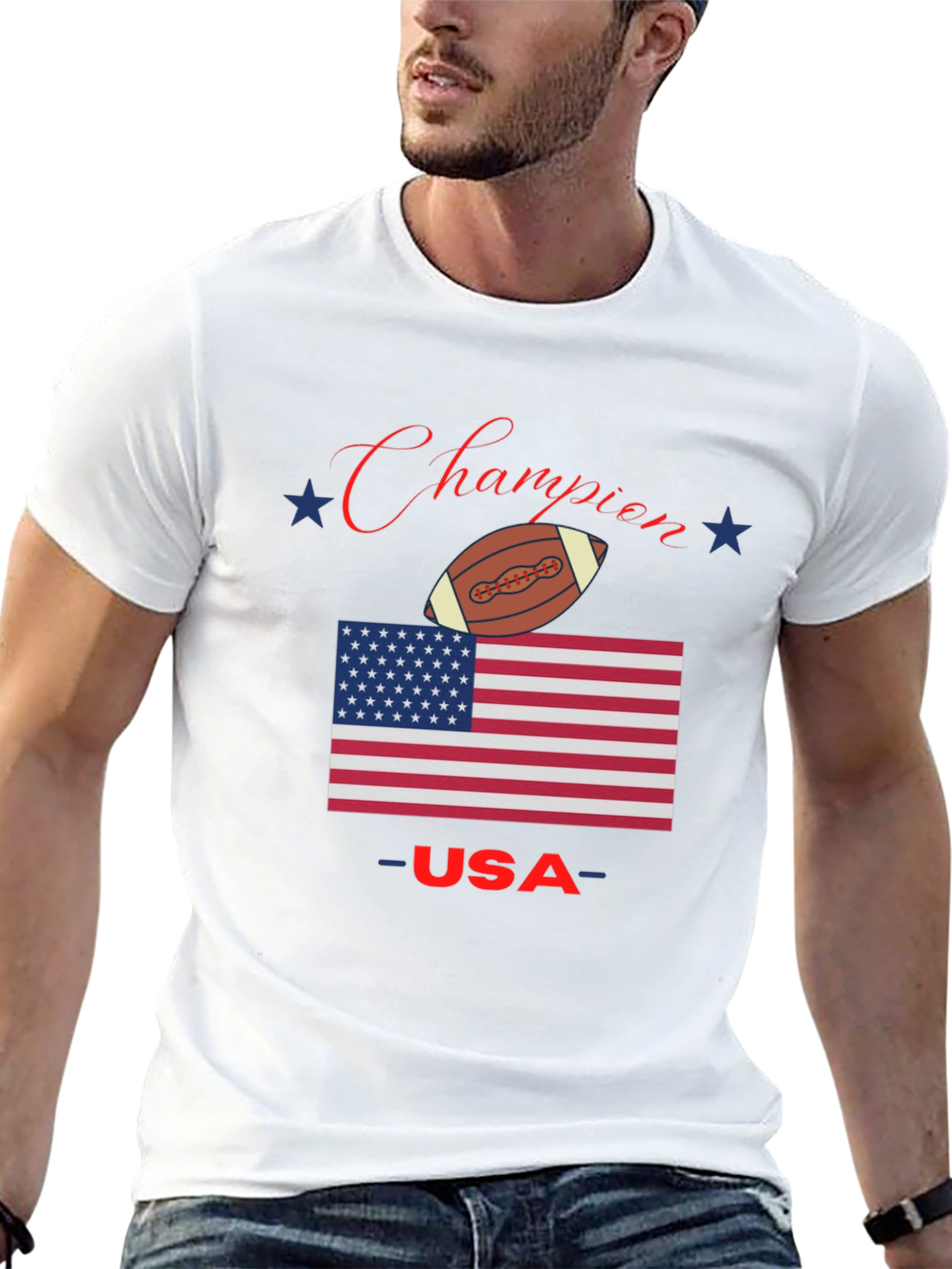 Champion USA Football Graphic Tee