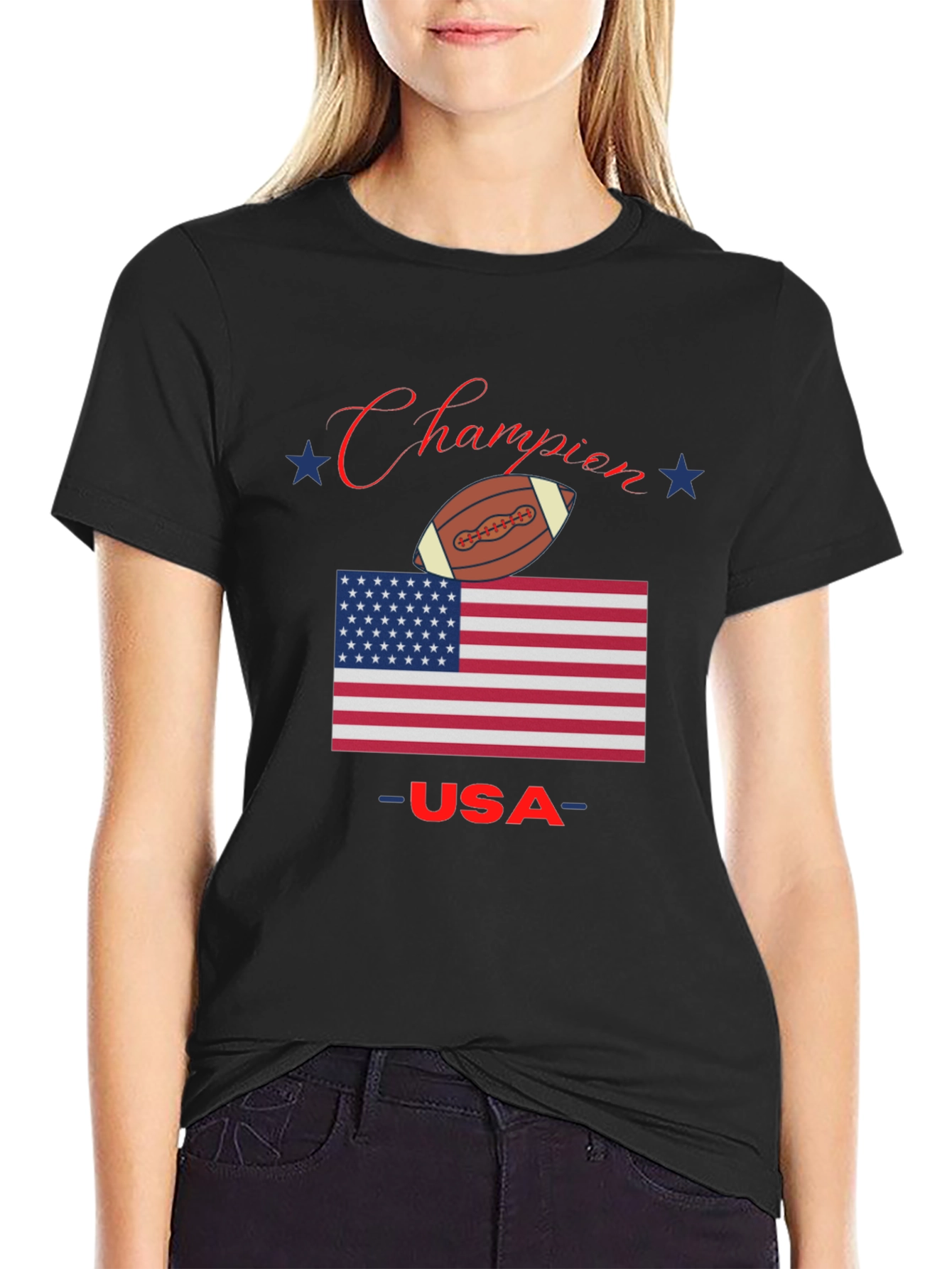 Champion USA Football Graphic Tee