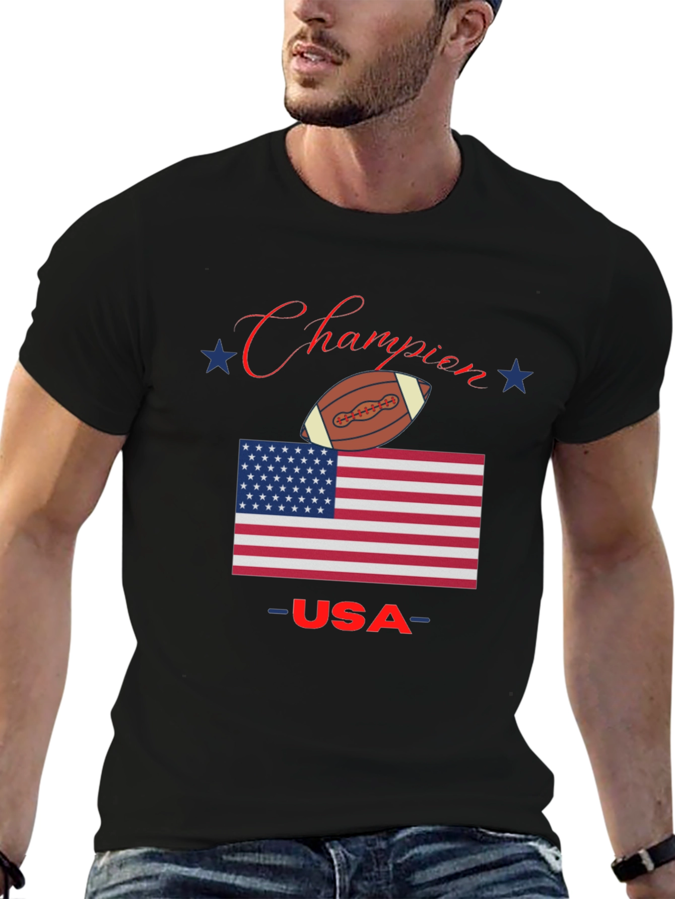 Champion USA Football Graphic Tee
