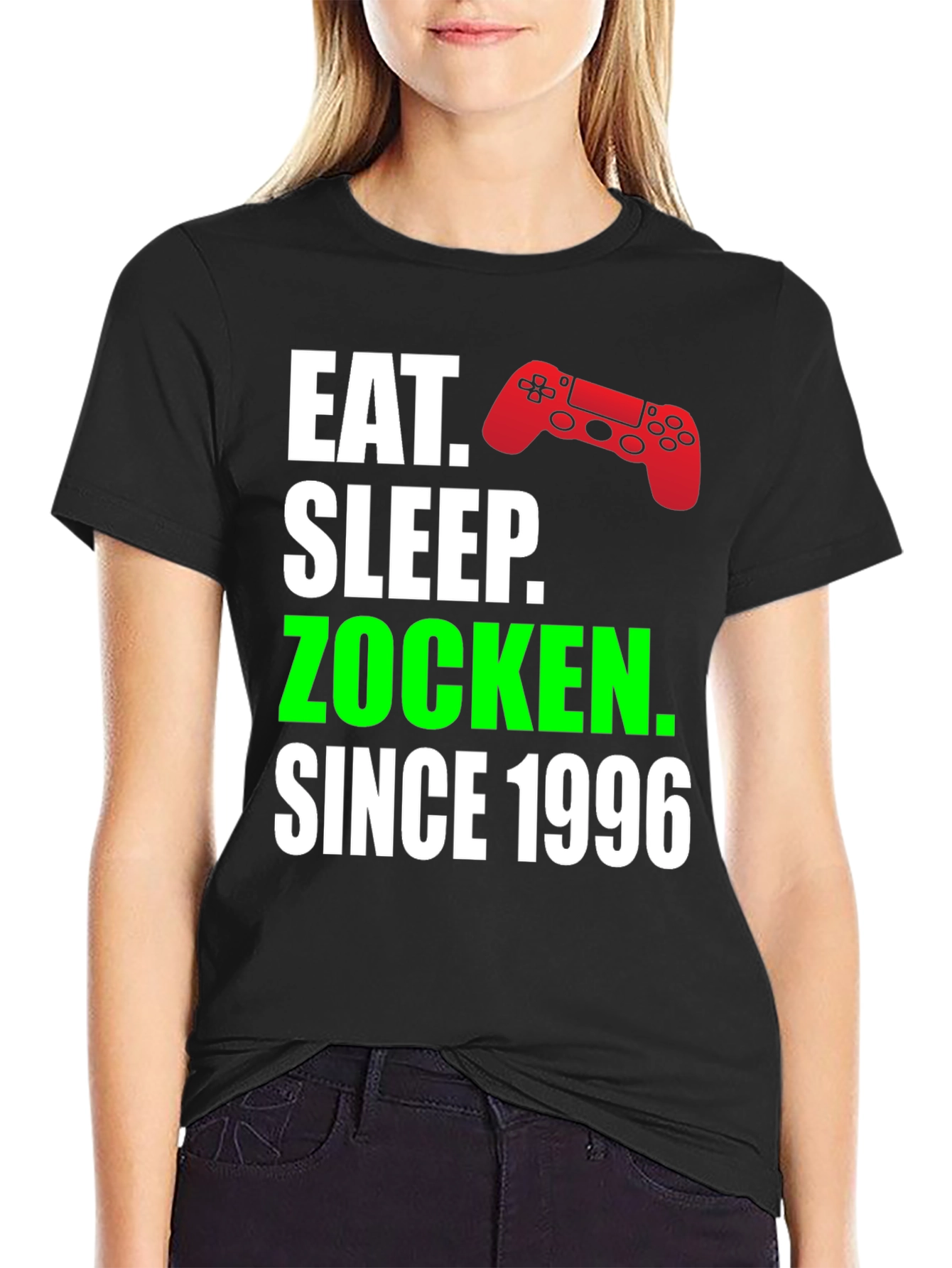 Eat Sleep Zocken Since 1996 Gamer T-Shirt