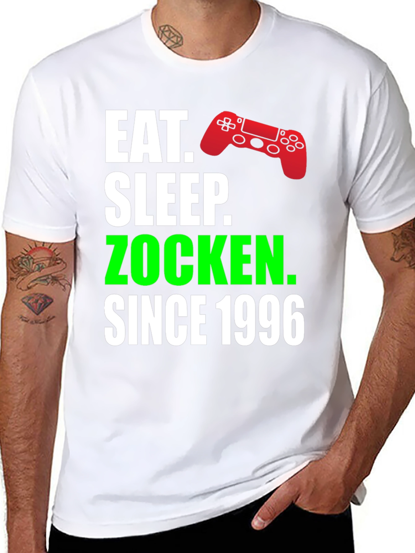 Eat Sleep Zocken Since 1996 Gamer T-Shirt