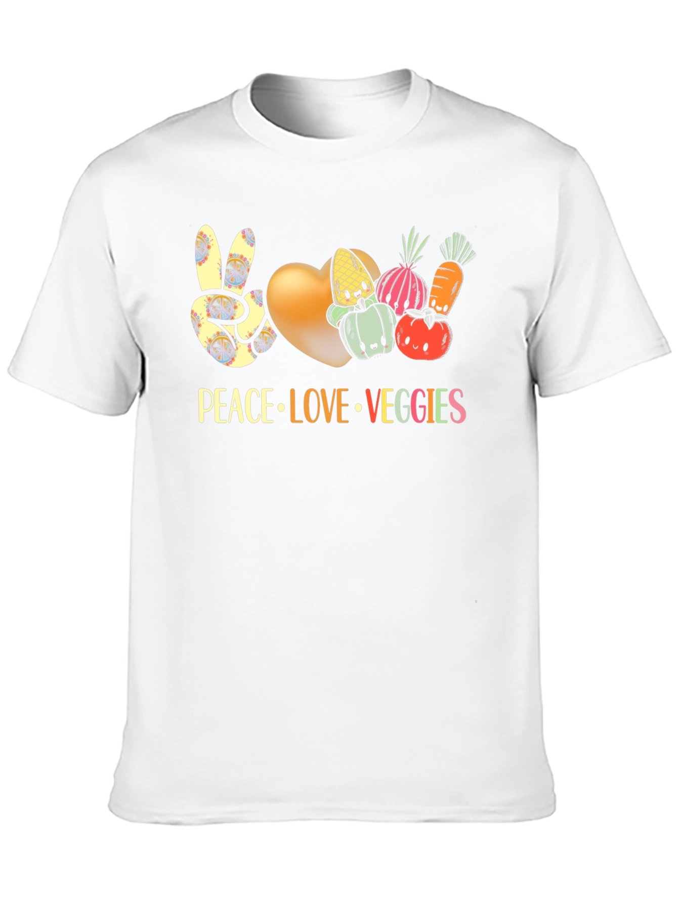Peace Love Veggies T-Shirt Vegan Shirt