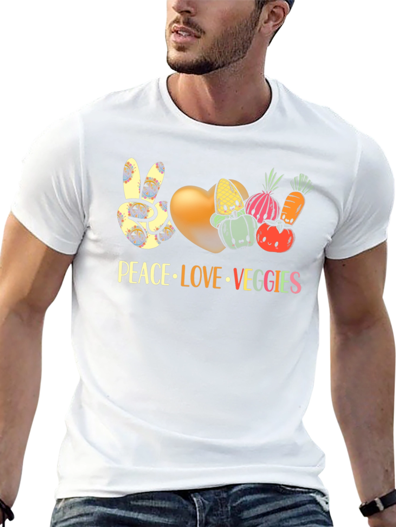 Peace Love Veggies T-Shirt Vegan Shirt