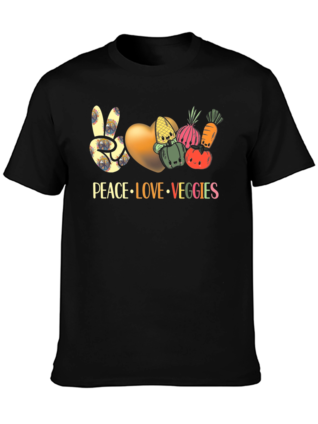 Peace Love Veggies T-Shirt Vegan Shirt