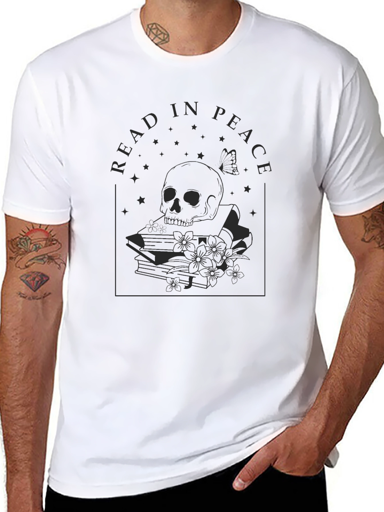 Read In Peace Graphic Tee - Black