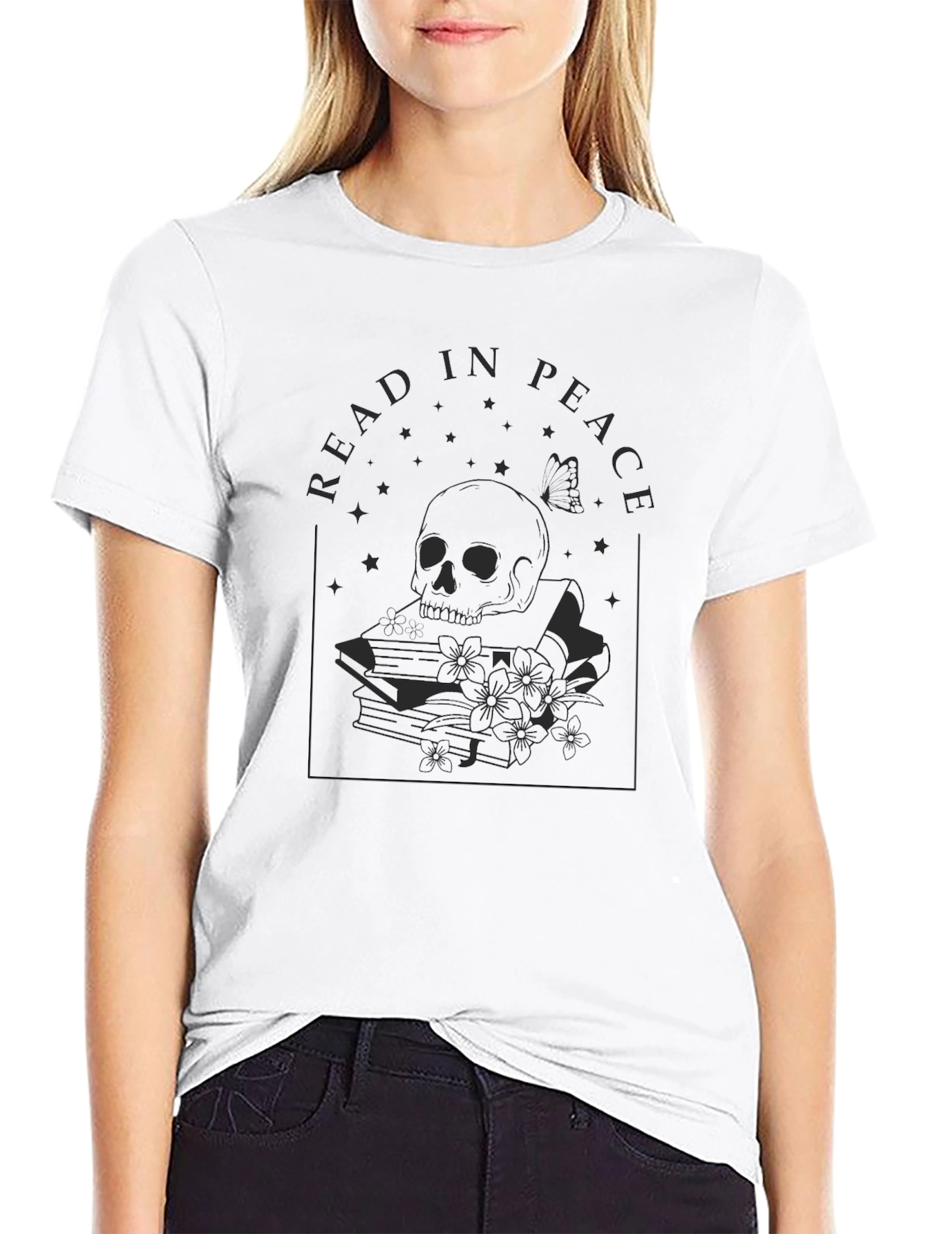 Read In Peace Graphic Tee - Black