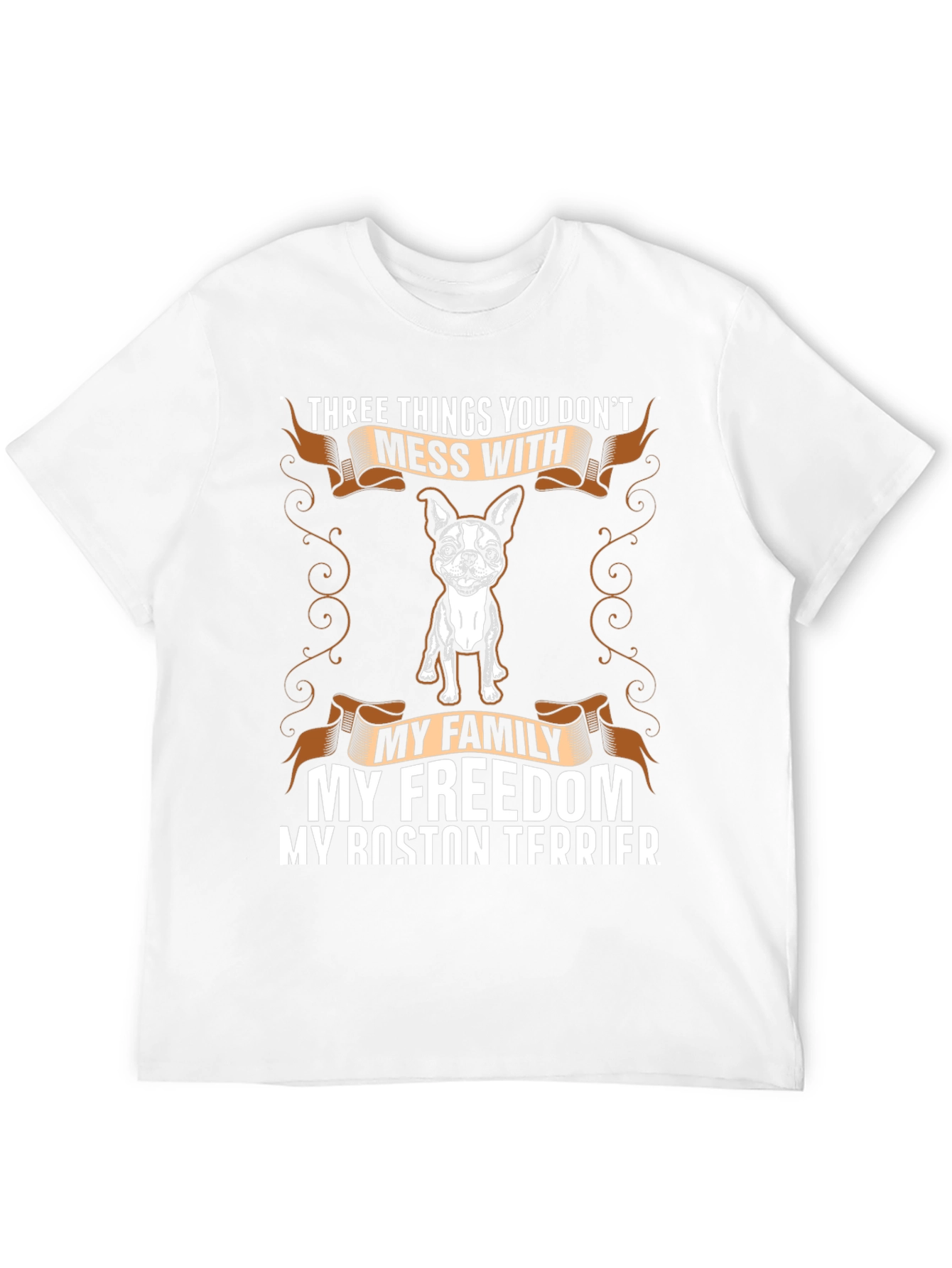 Boston Terrier T-Shirt: Family Freedom Dog Tee
