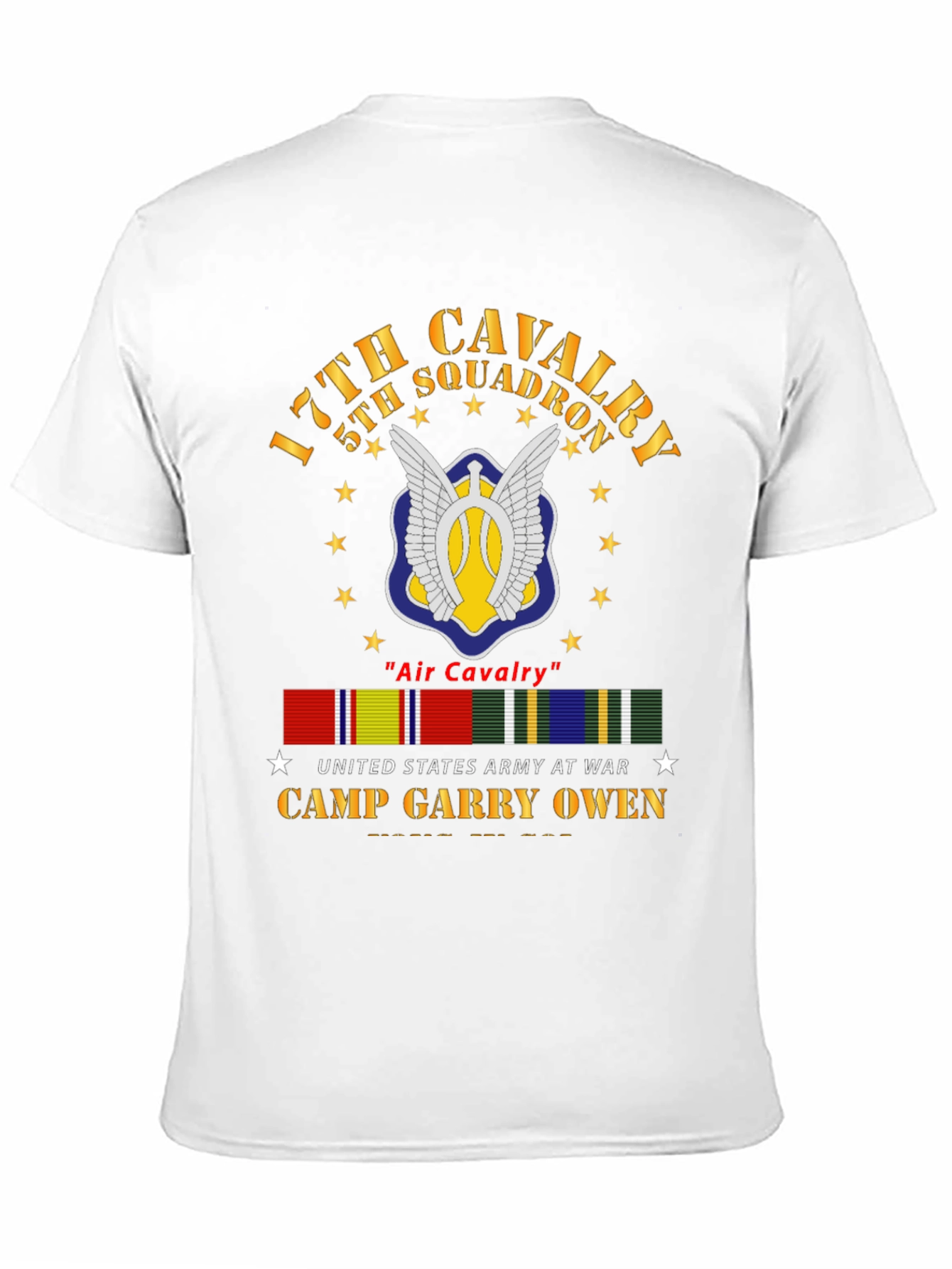 17th Cavalry 5th Squadron Black T-Shirt