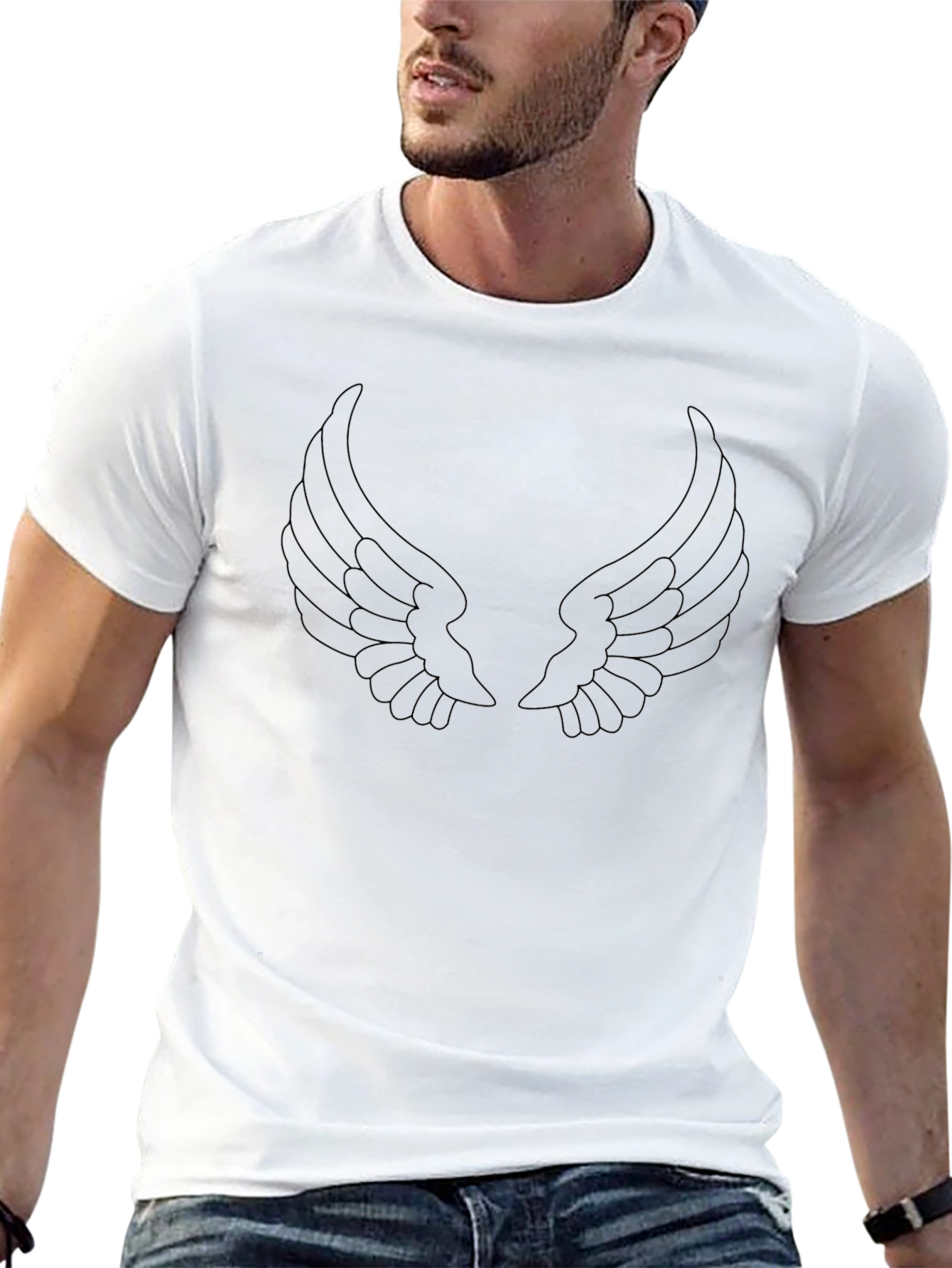 Wings Graphic Black T-Shirt