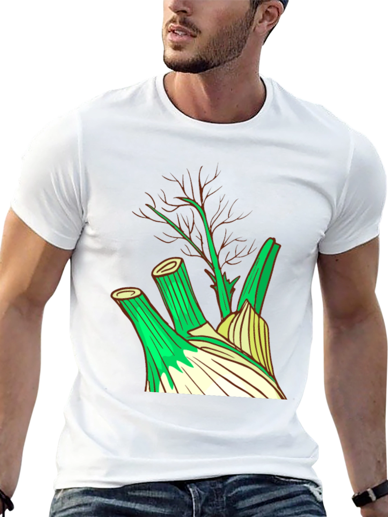 Fennel Graphic T-Shirt - Stylish Culinary Design