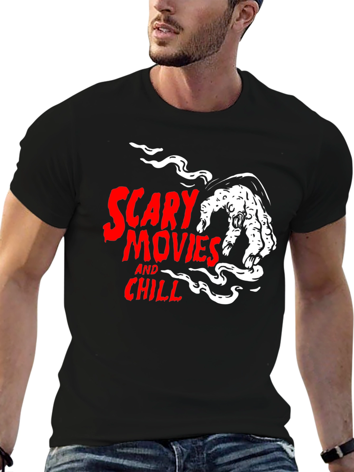 Scary Movies and Chill Graphic T-Shirt