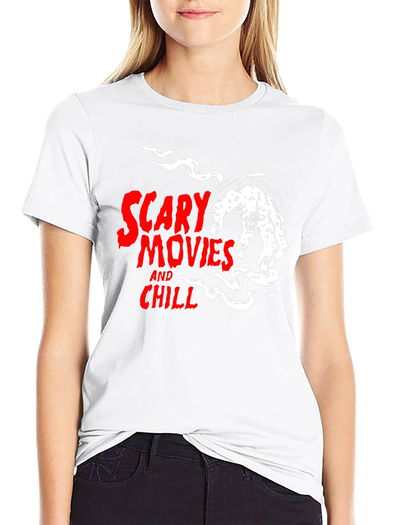 Scary Movies and Chill Graphic T-Shirt