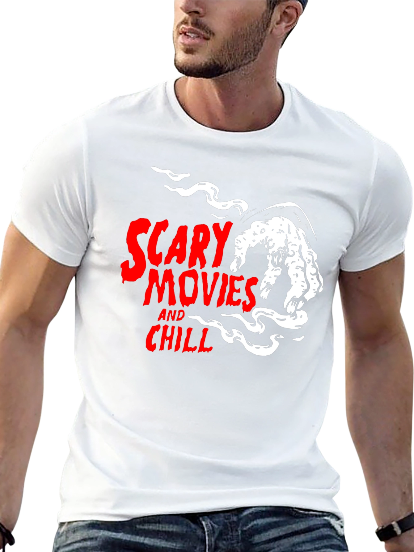 Scary Movies and Chill Graphic T-Shirt