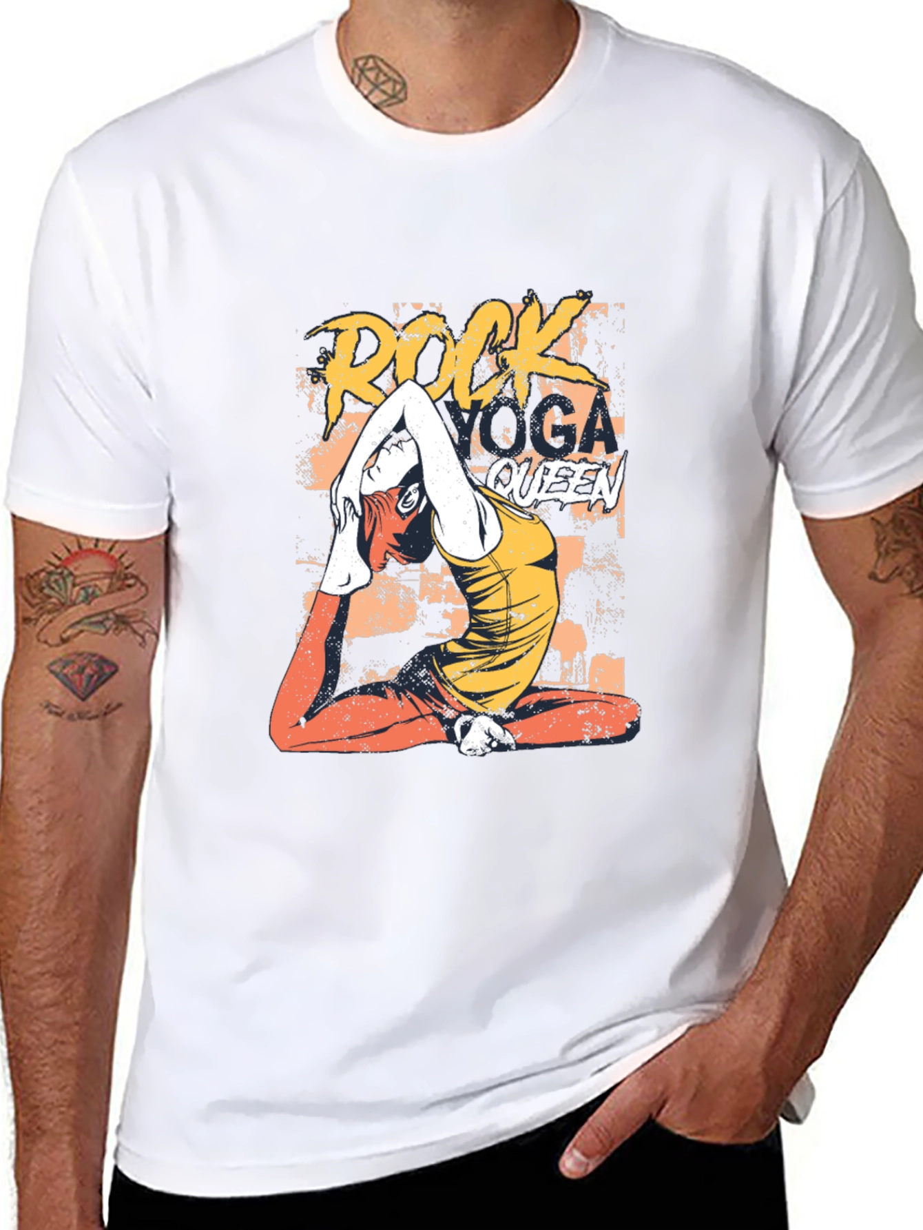 Rock Yoga Queen Graphic Tee - Mens Black T-Shirt