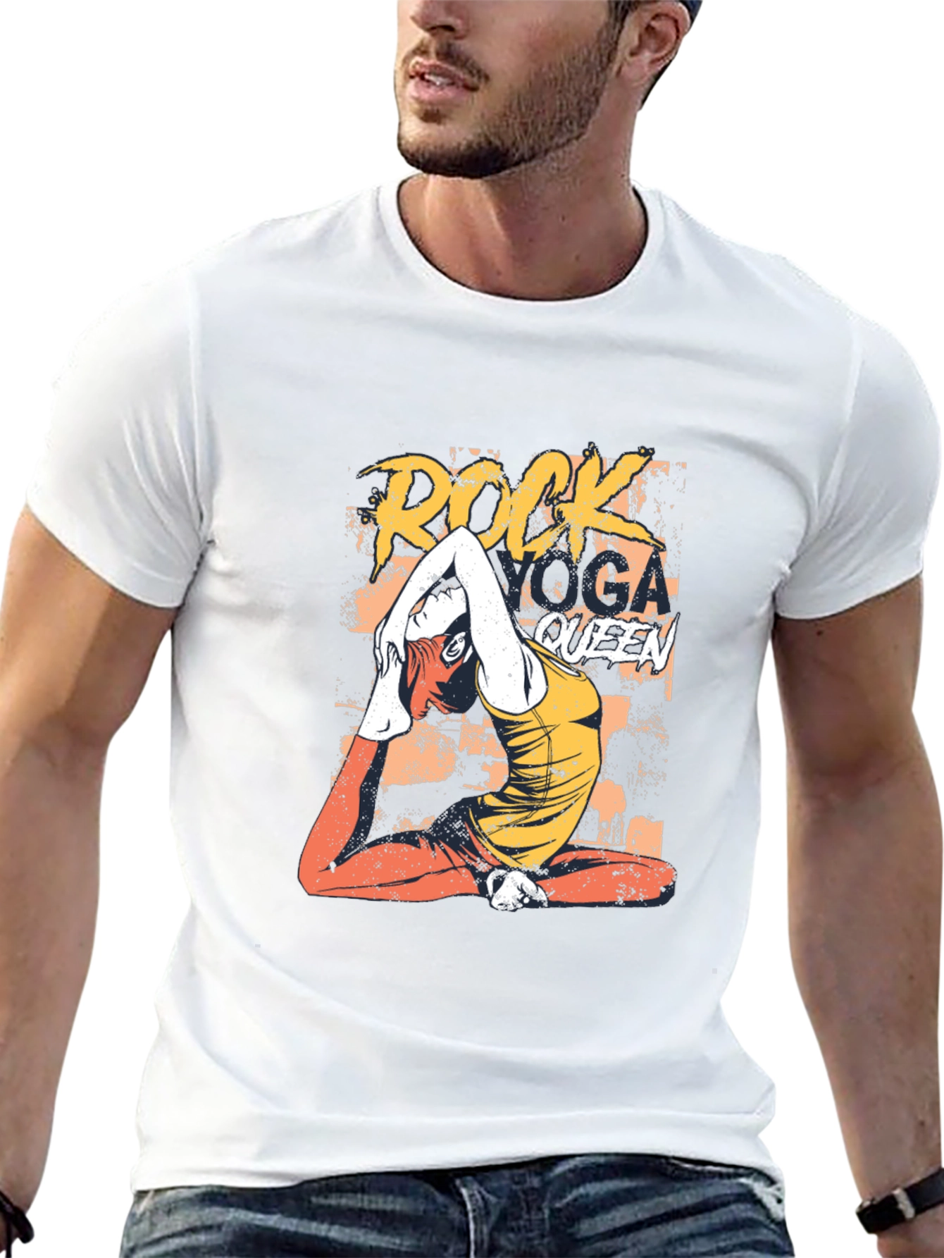 Rock Yoga Queen Graphic Tee - Mens Black T-Shirt