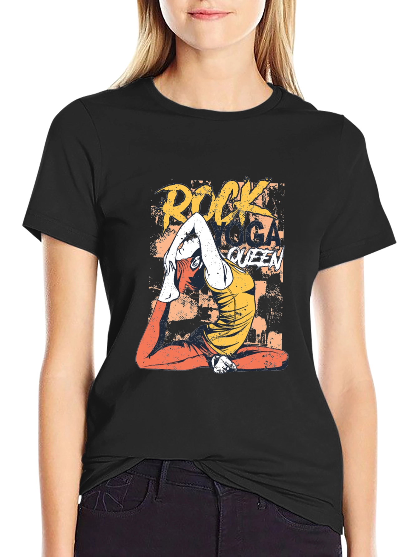 Rock Yoga Queen Graphic Tee - Mens Black T-Shirt