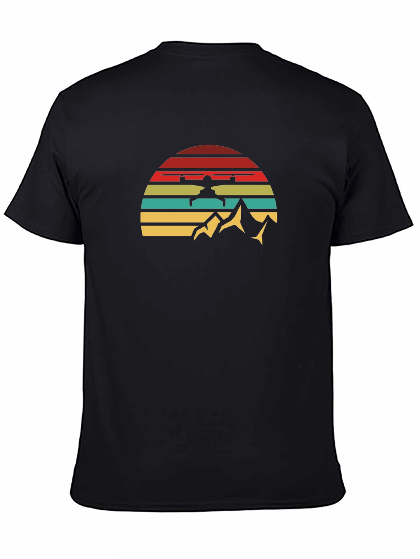 Retro Drone Pilot Mountain T-Shirt