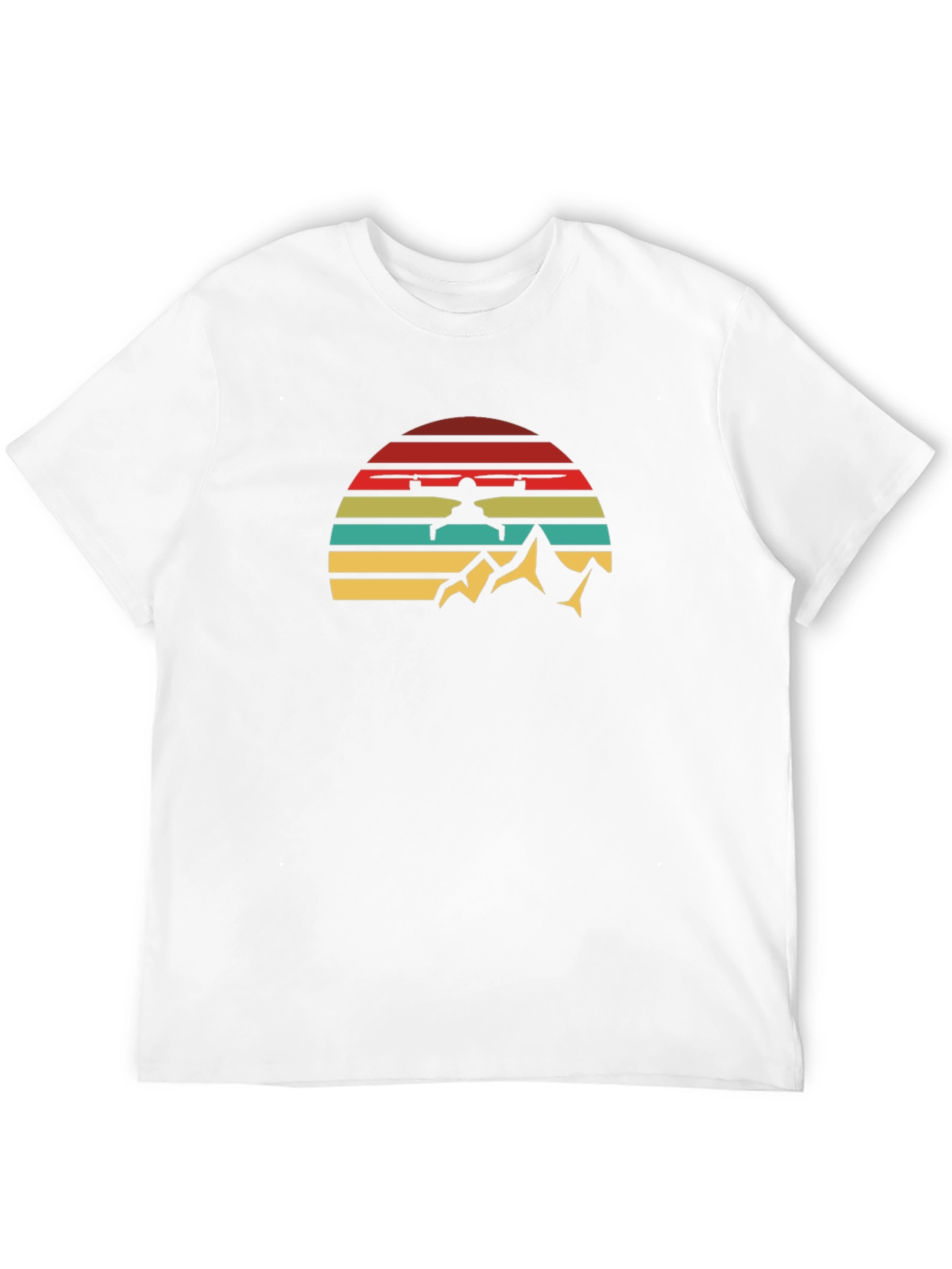 Retro Drone Pilot Mountain T-Shirt