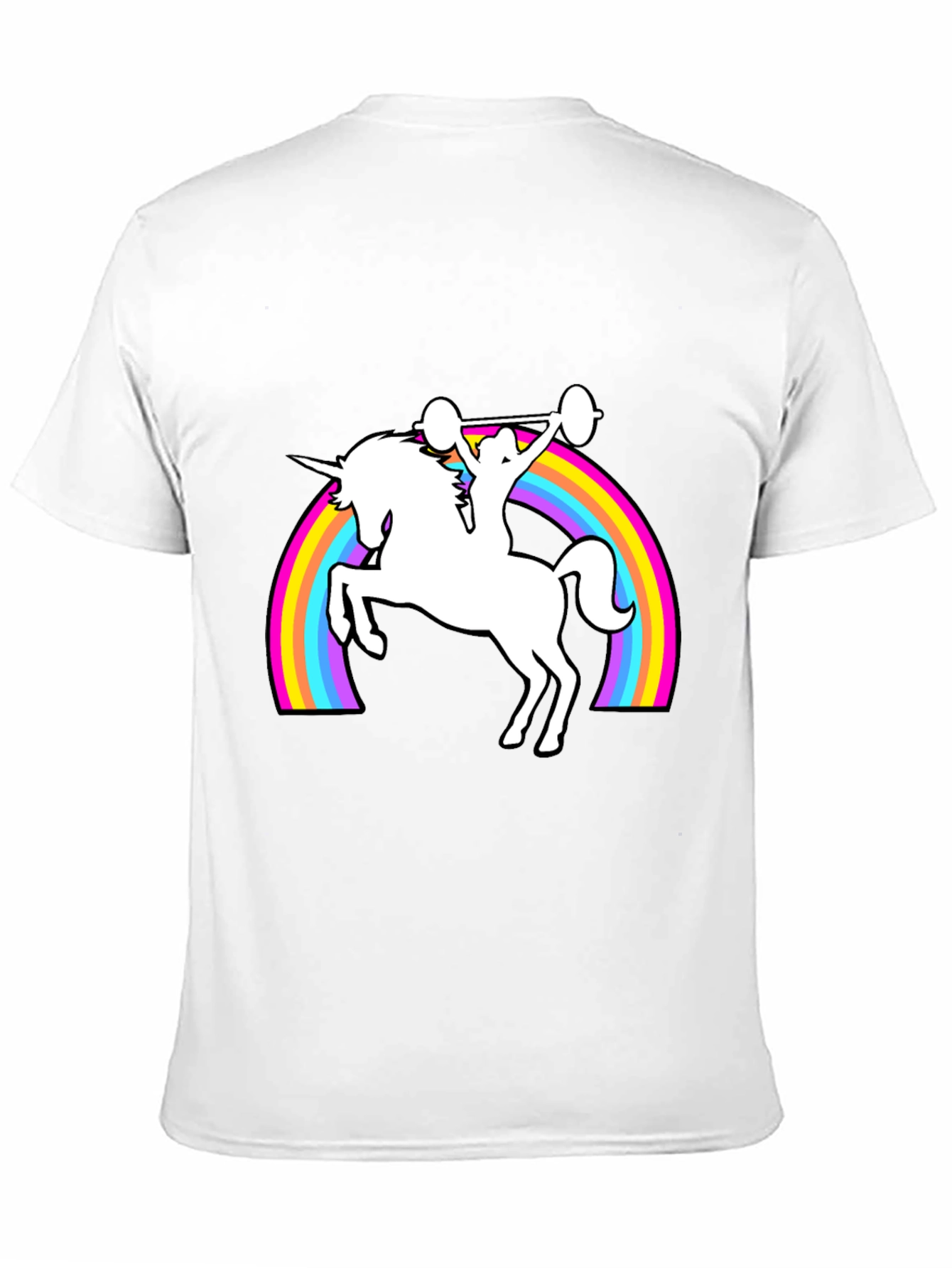 Unicorn Weightlifting Rainbow T-Shirt