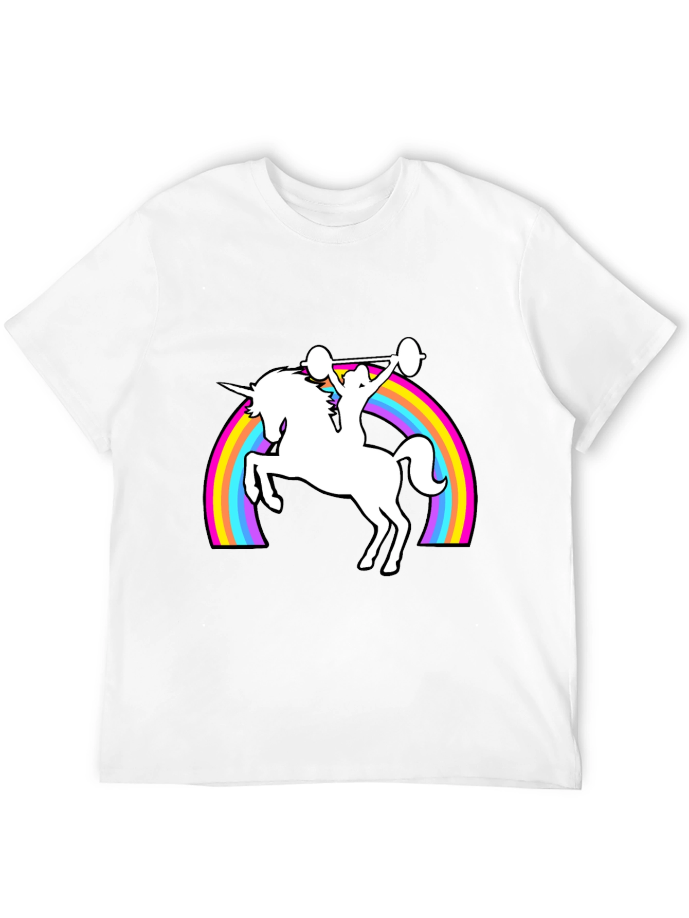 Unicorn Weightlifting Rainbow T-Shirt