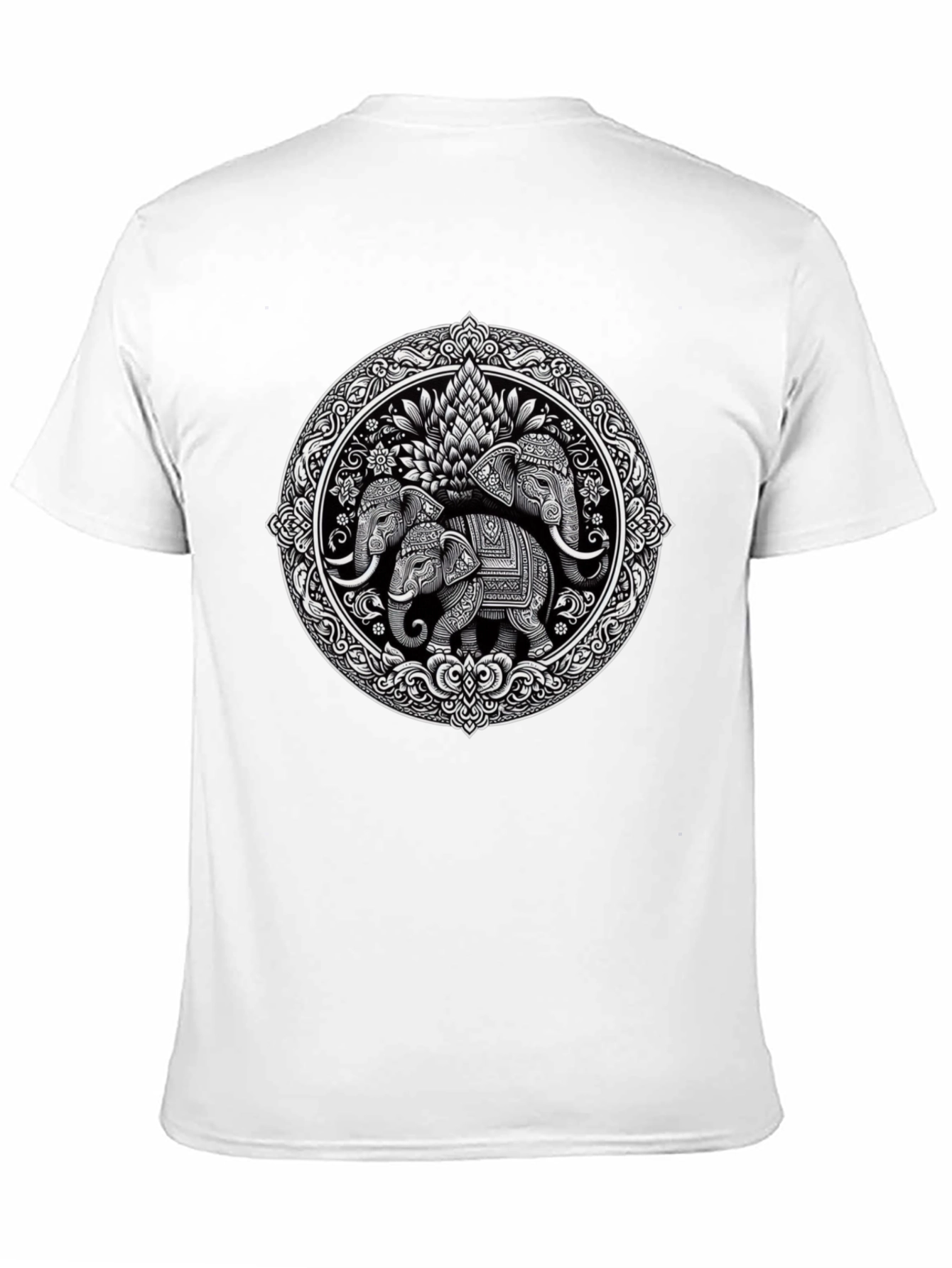 Elephant Mandala Graphic Print Tee