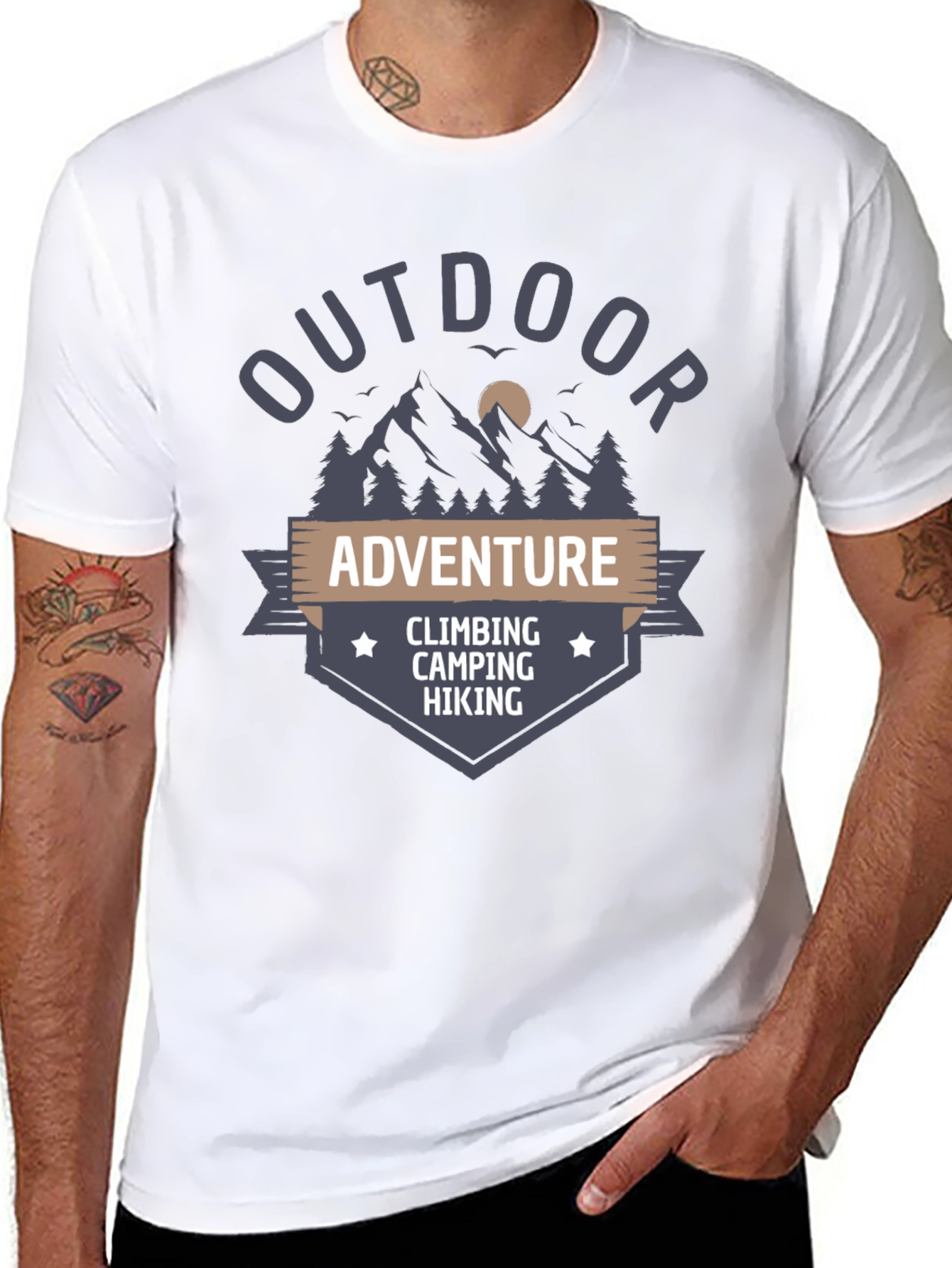 Outdoor Adventure T-Shirt - Climbing Camping Hiking