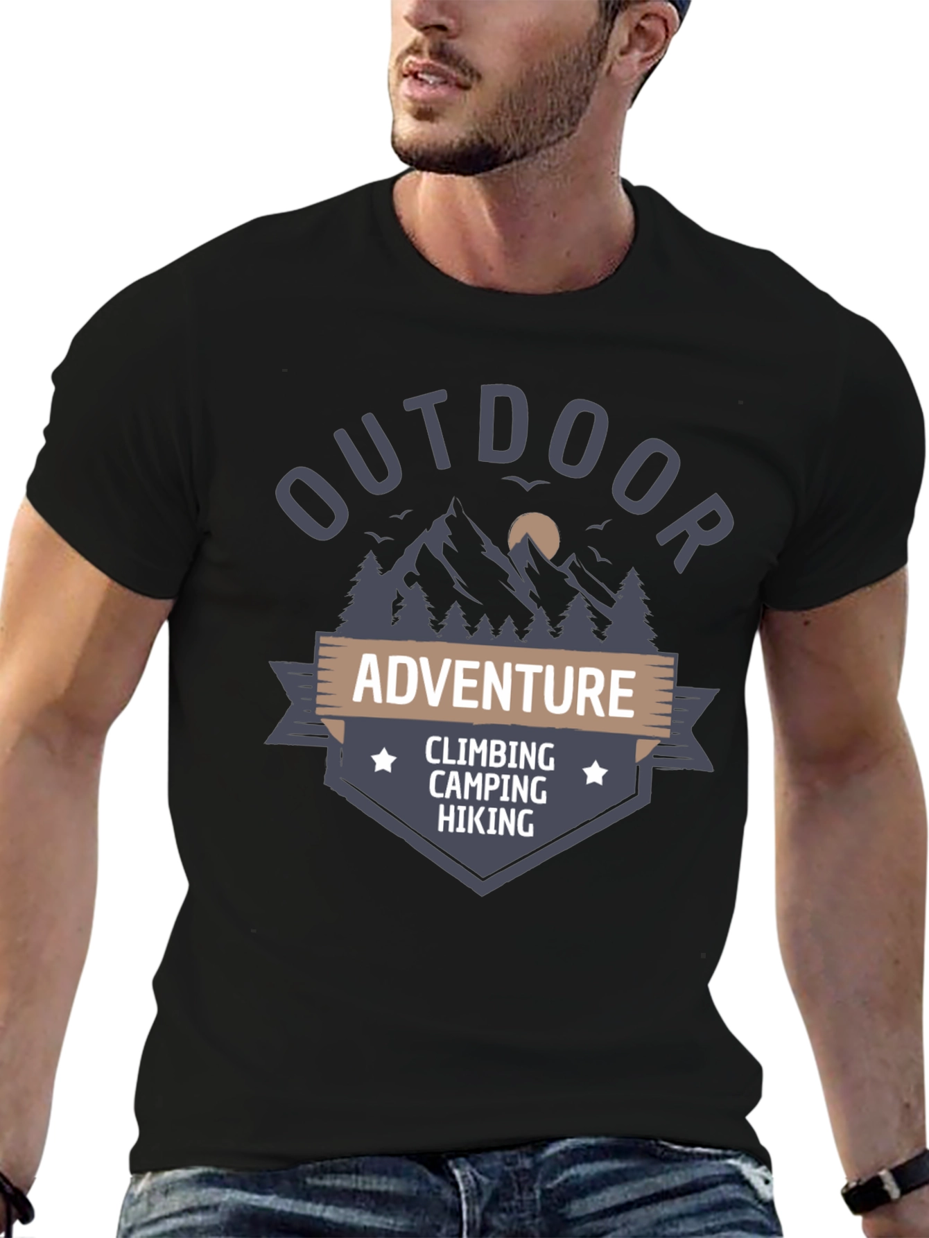 Outdoor Adventure T-Shirt - Climbing Camping Hiking