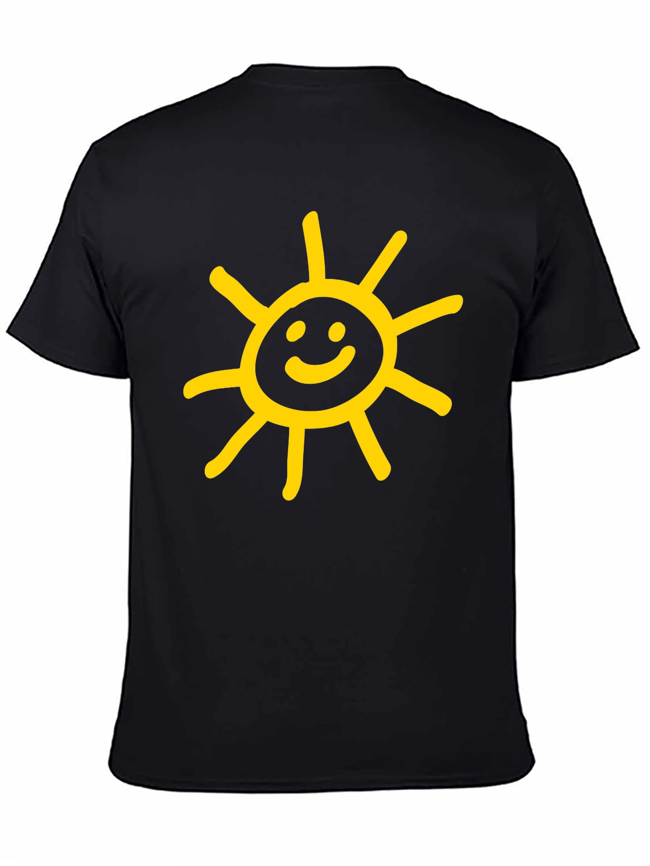 Sunny Graphic Tee - Black Cotton Casual Shirt