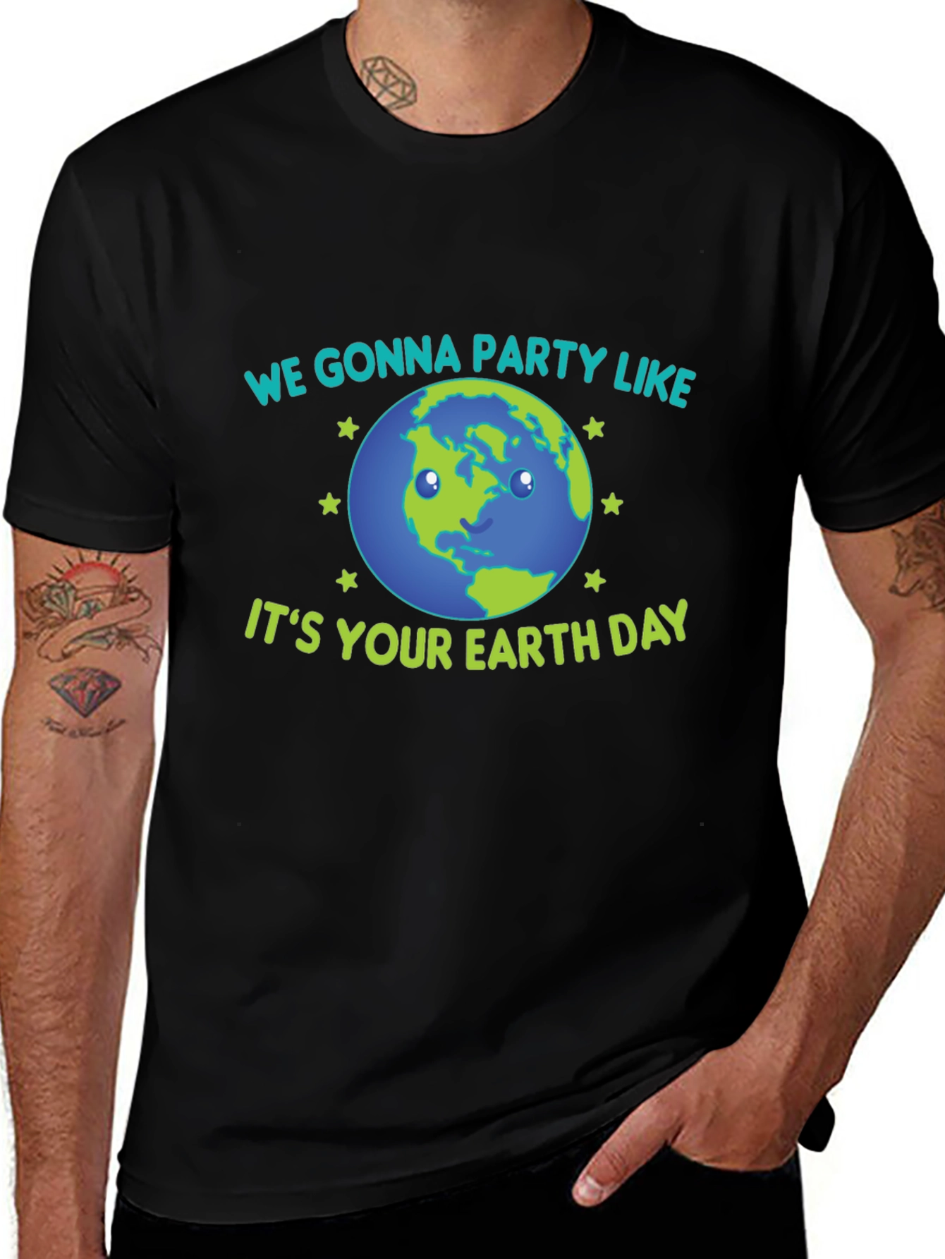 Earth Day Party T-Shirt - Black