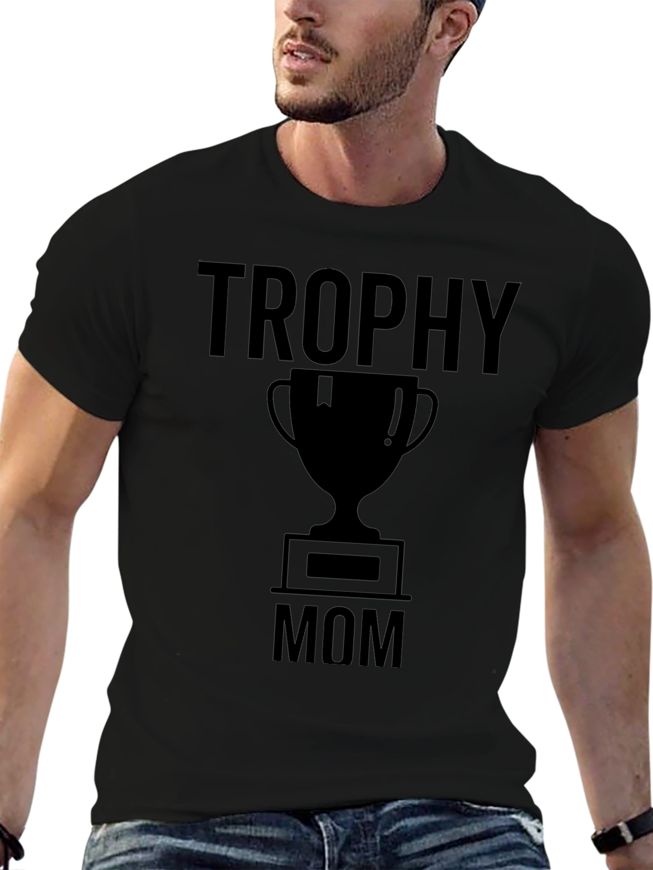 Trophy Mom T-Shirt - Black Graphic Tee
