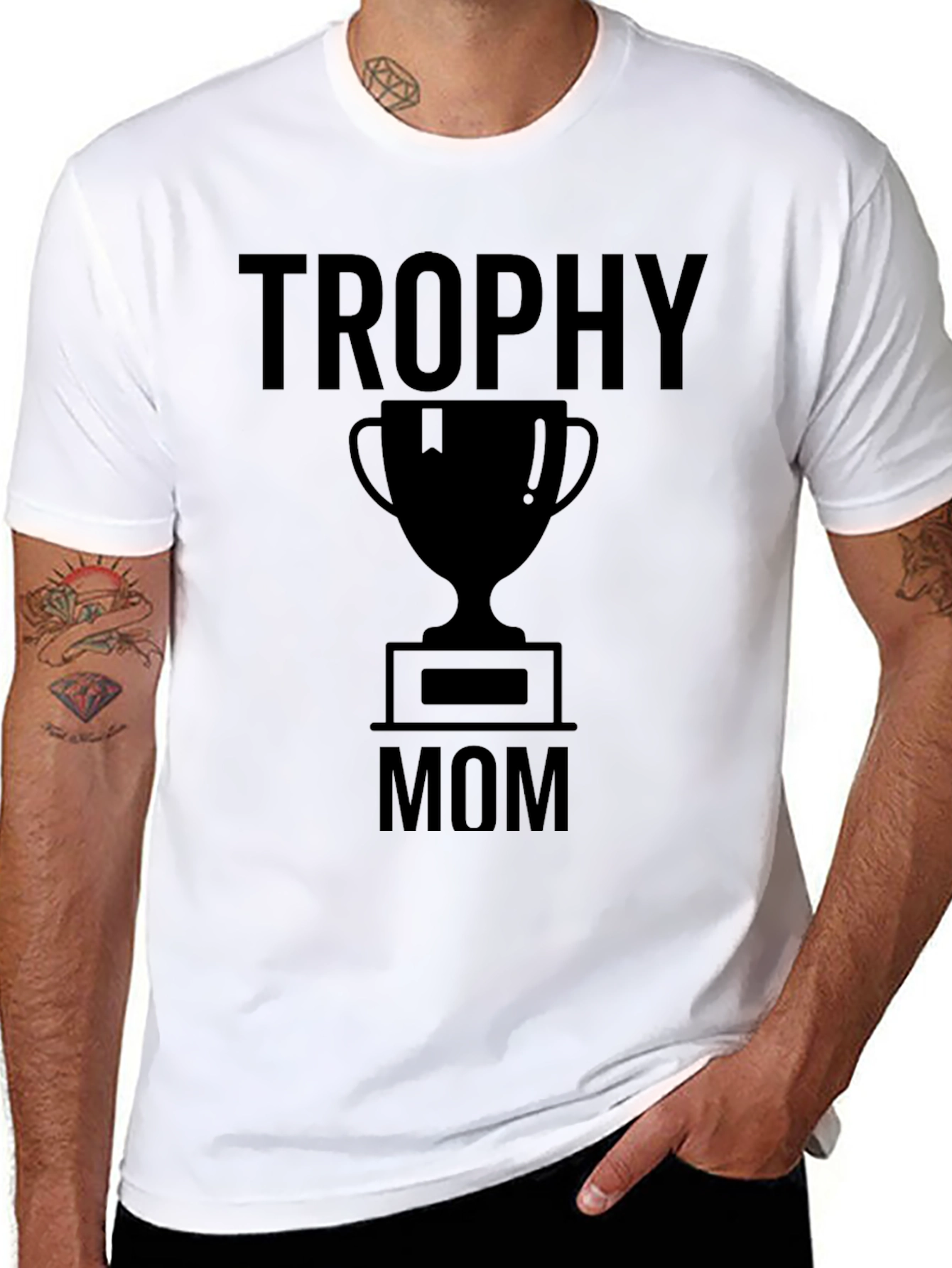 Trophy Mom T-Shirt - Black Graphic Tee