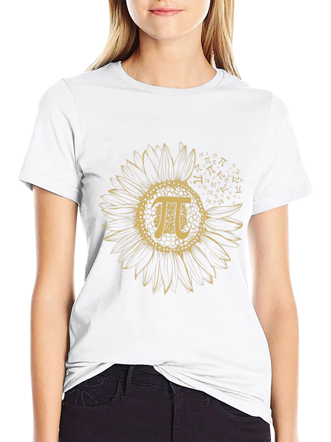 Sunflower Pi Symbol Black T-Shirt