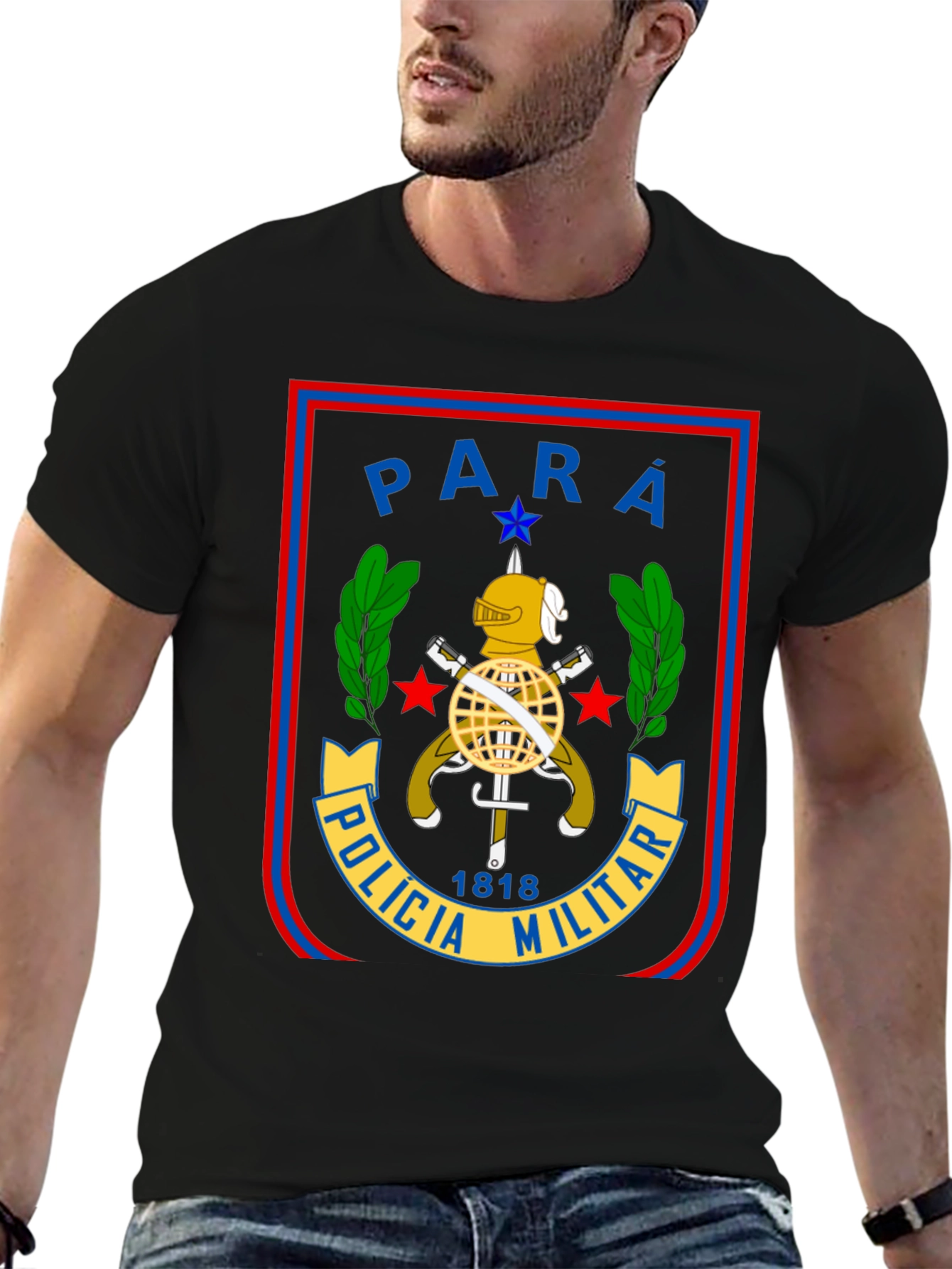 Para Policia Militar T-Shirt - Black Cotton Tee