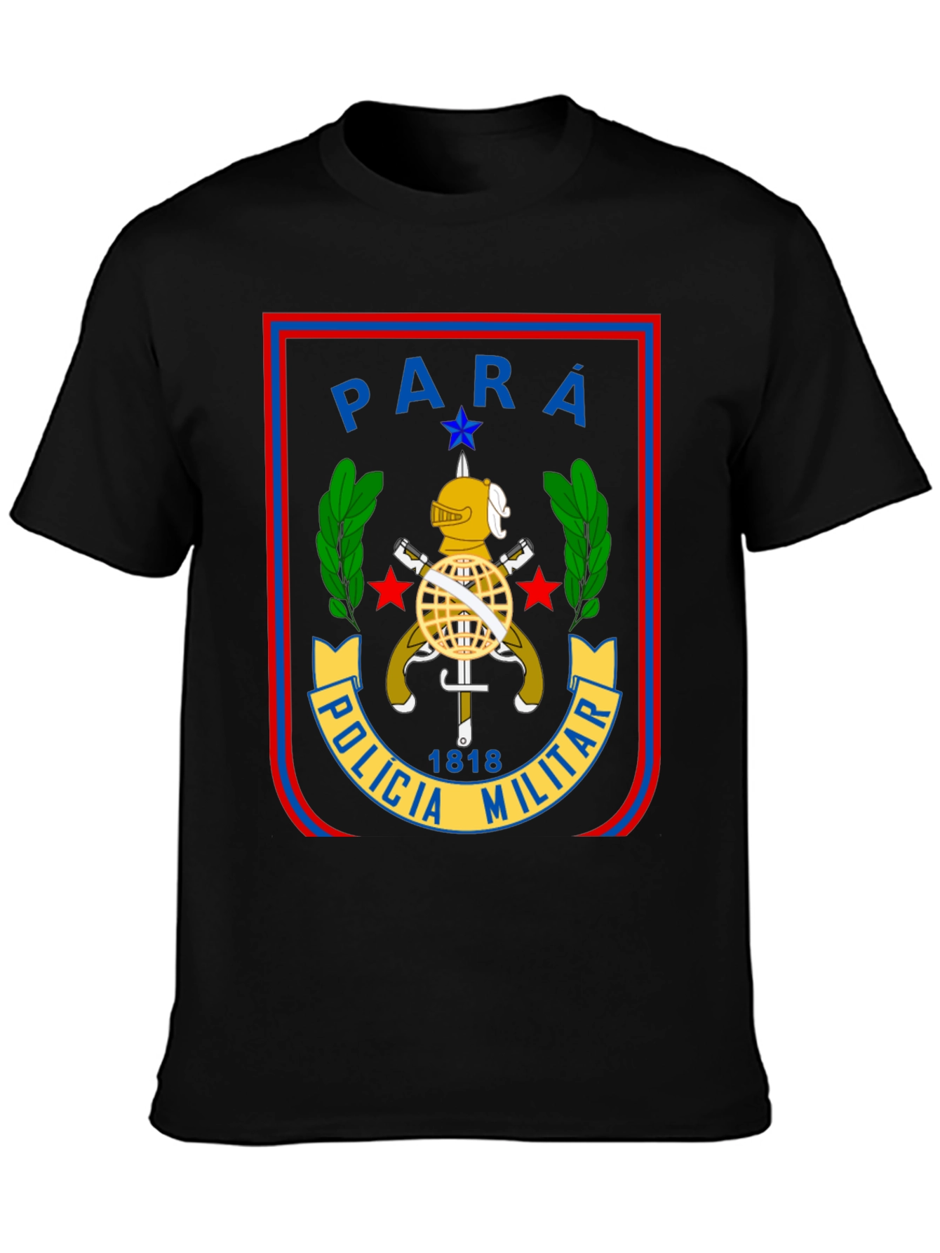 Para Policia Militar T-Shirt - Black Cotton Tee