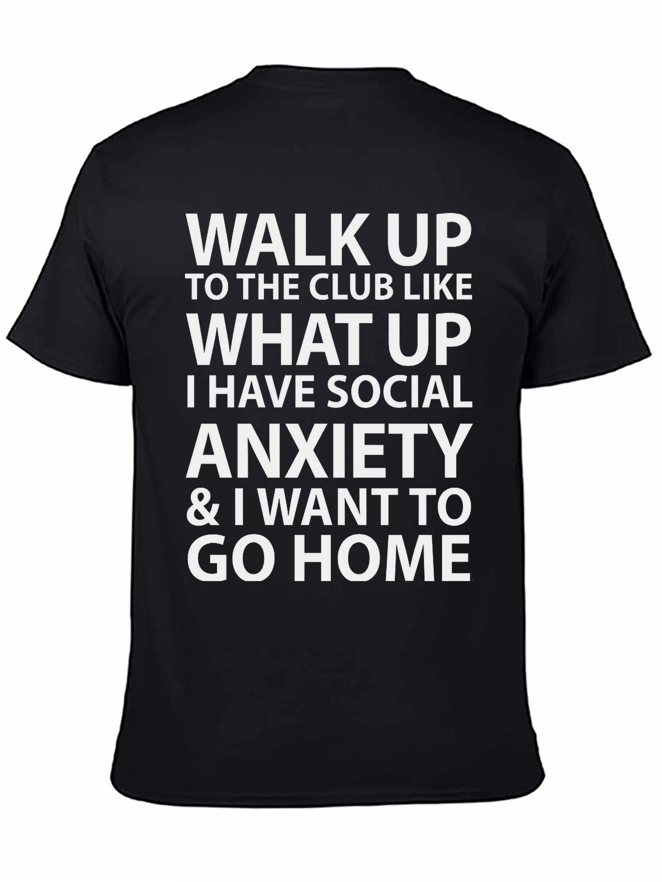 Social Anxiety Graphic Tee - Black T-Shirt