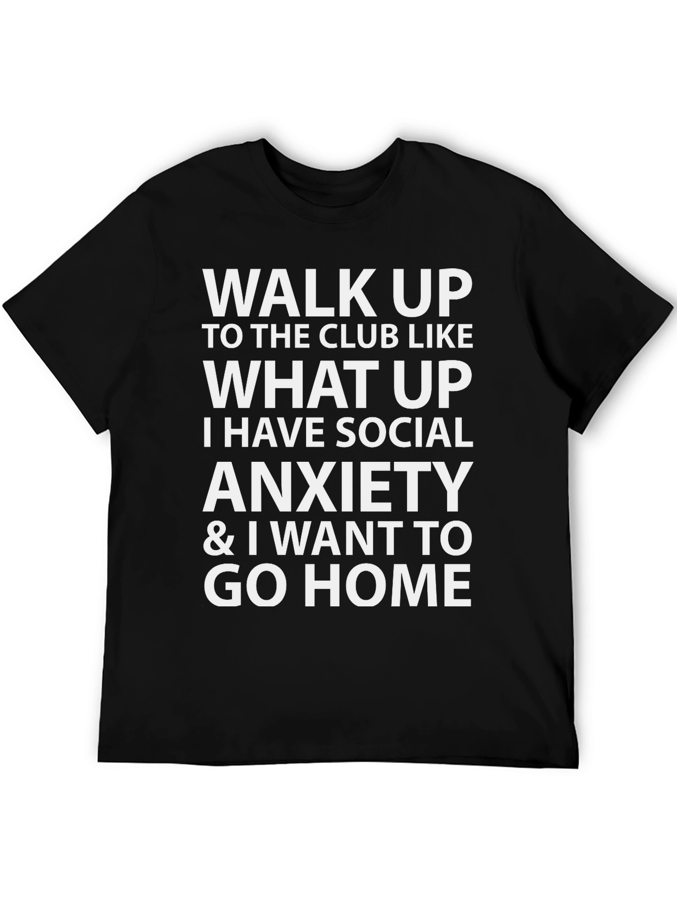 Social Anxiety Graphic Tee - Black T-Shirt