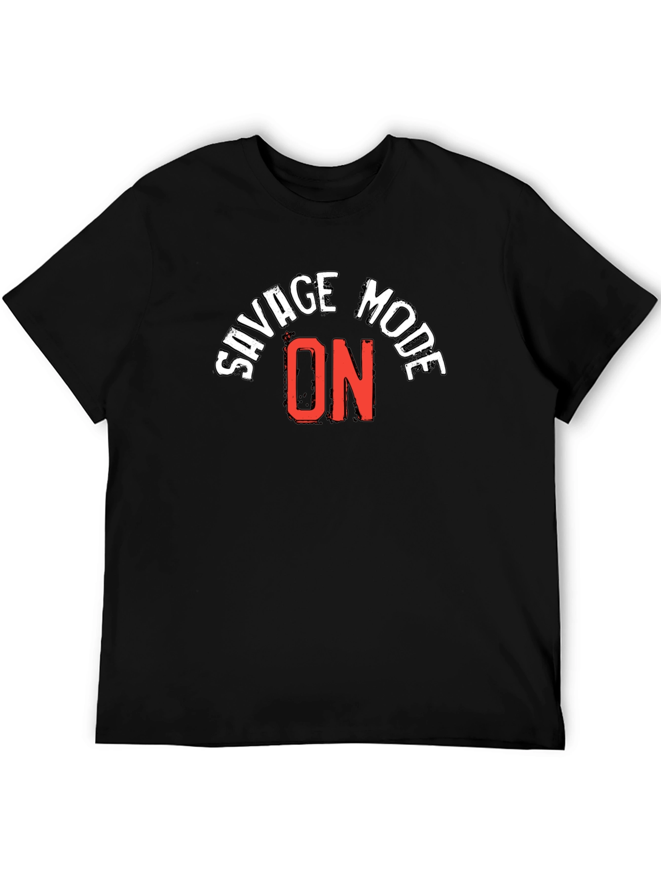 Savage Mode ON Graphic Tee - Black Cotton Blend