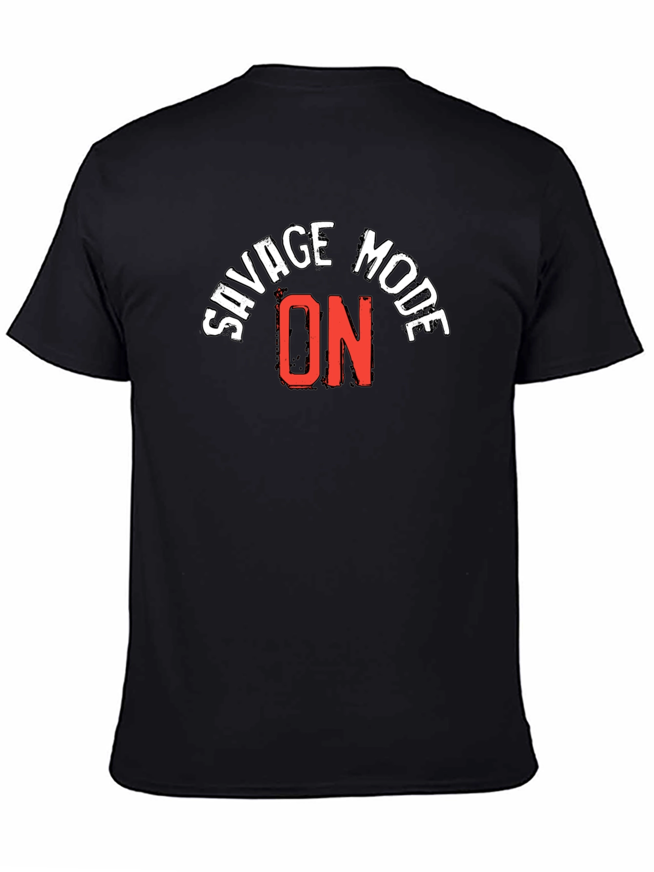 Savage Mode ON Graphic Tee - Black Cotton Blend