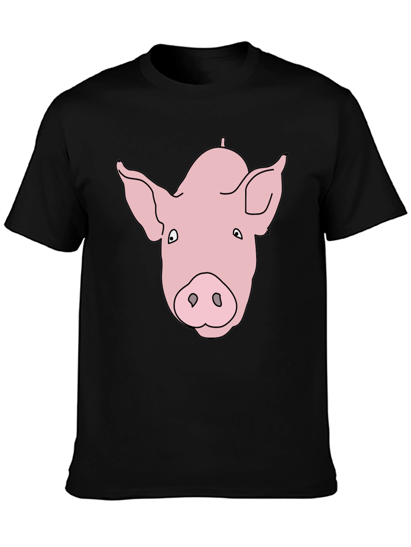 Pig Face Graphic Black Tee