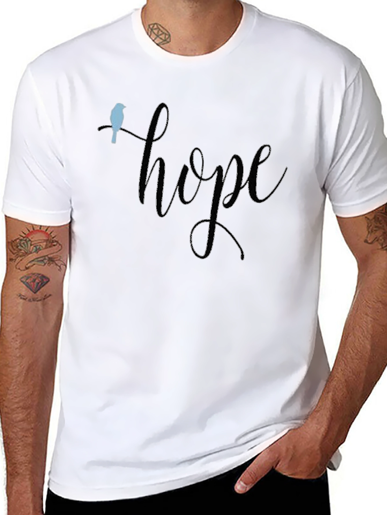 Hope Bird Graphic T-Shirt - Positive Vibes