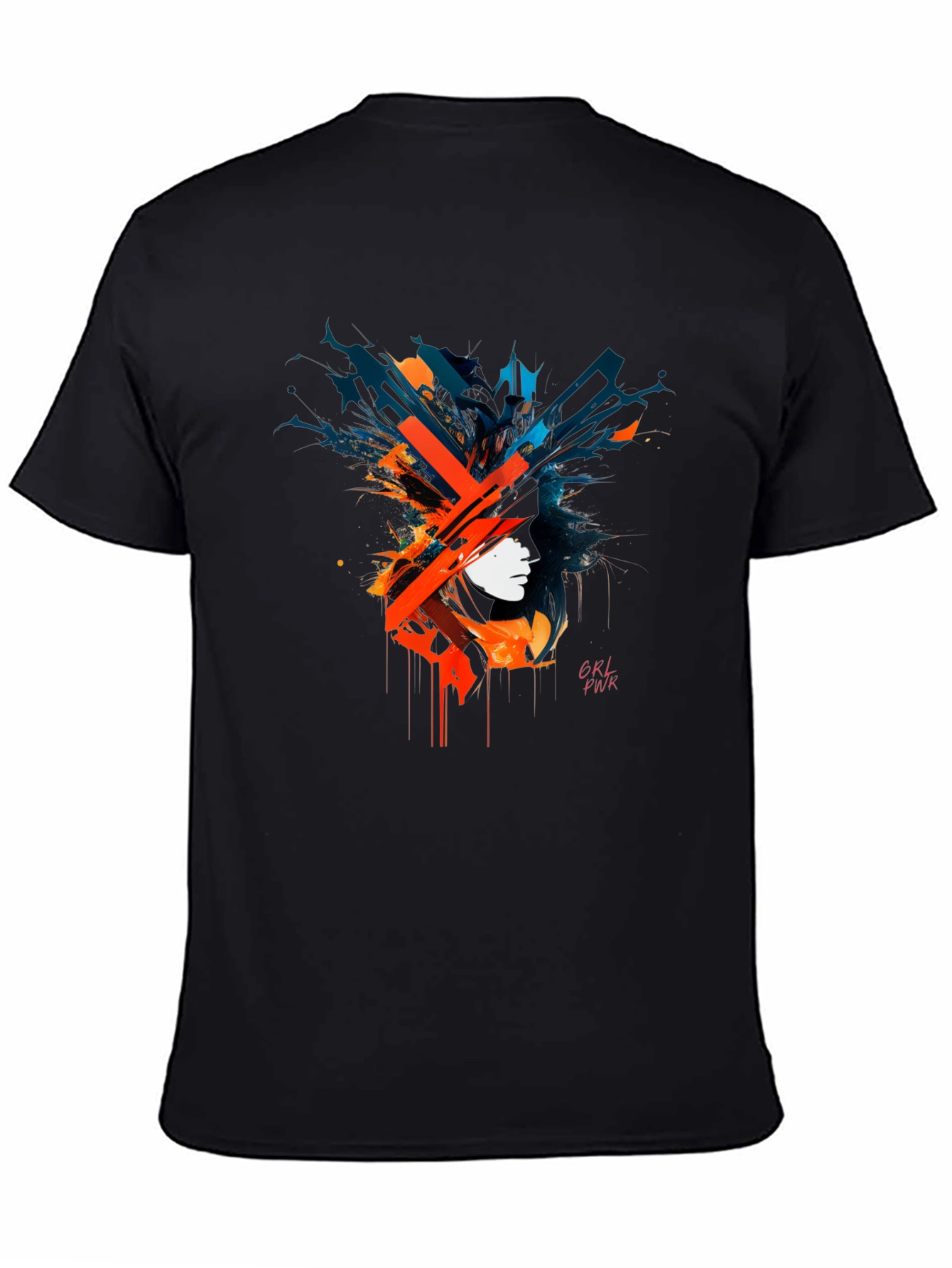 Abstract GRL PWR Graphic Black T-Shirt