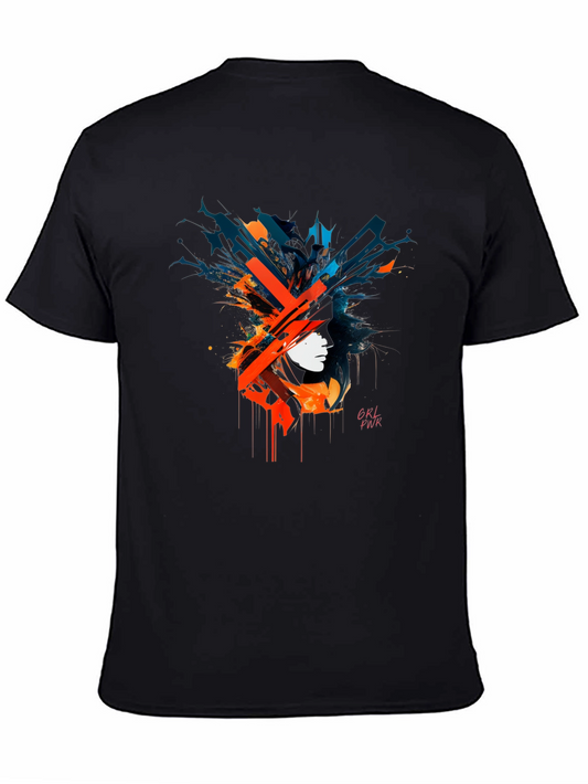 Abstract GRL PWR Graphic Black T-Shirt