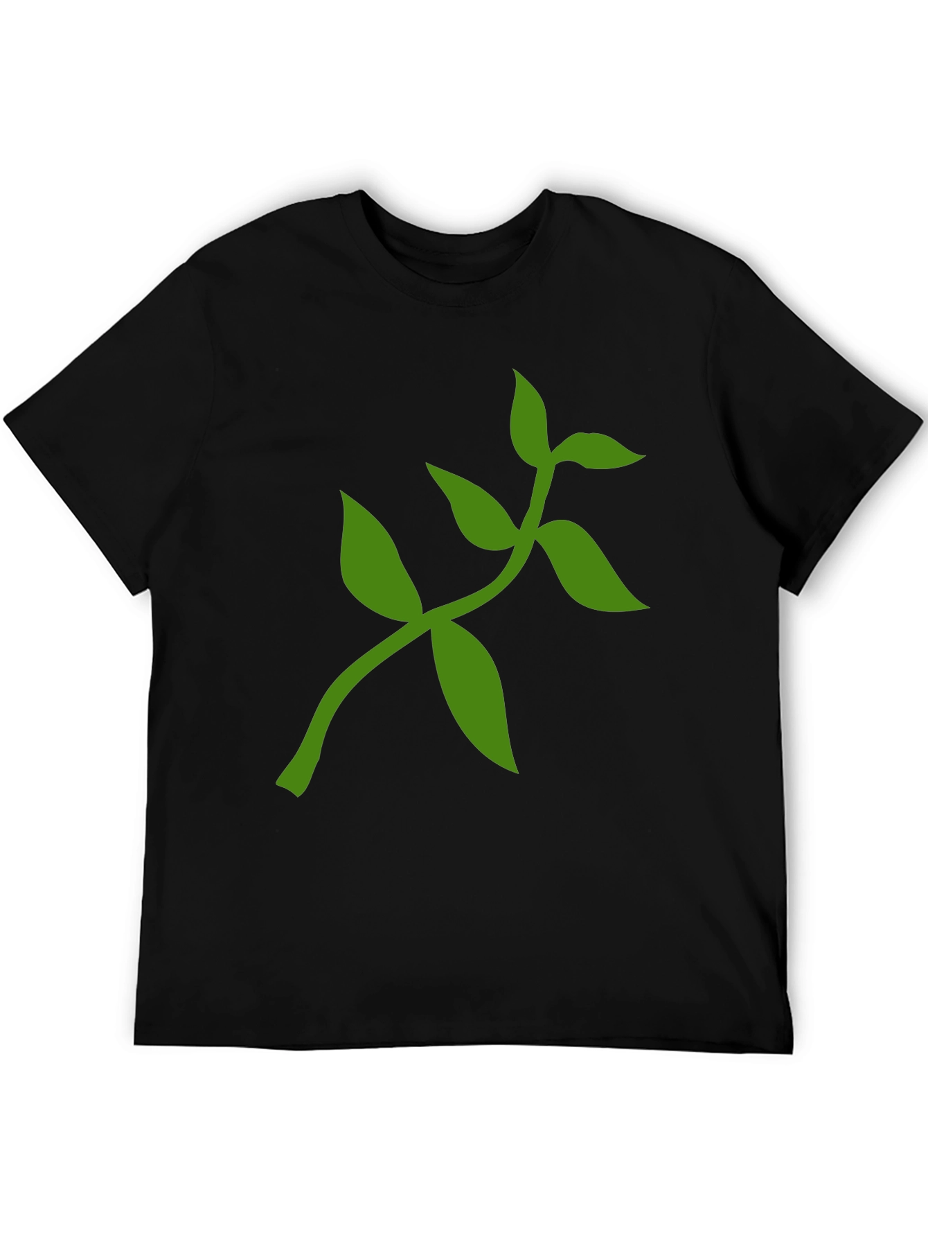 Nature Inspired T-Shirt with Green Leaf Design