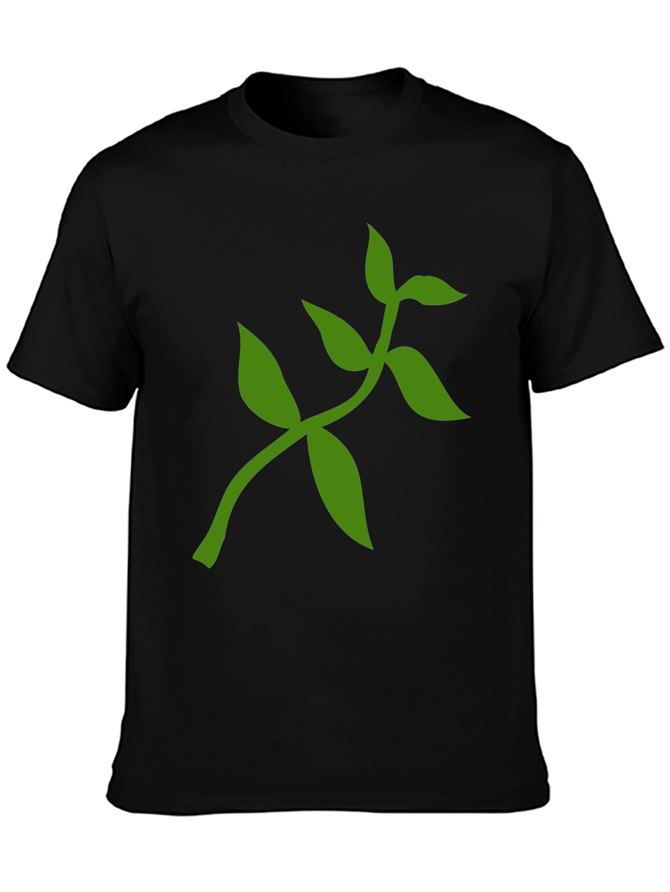 Nature Inspired T-Shirt with Green Leaf Design