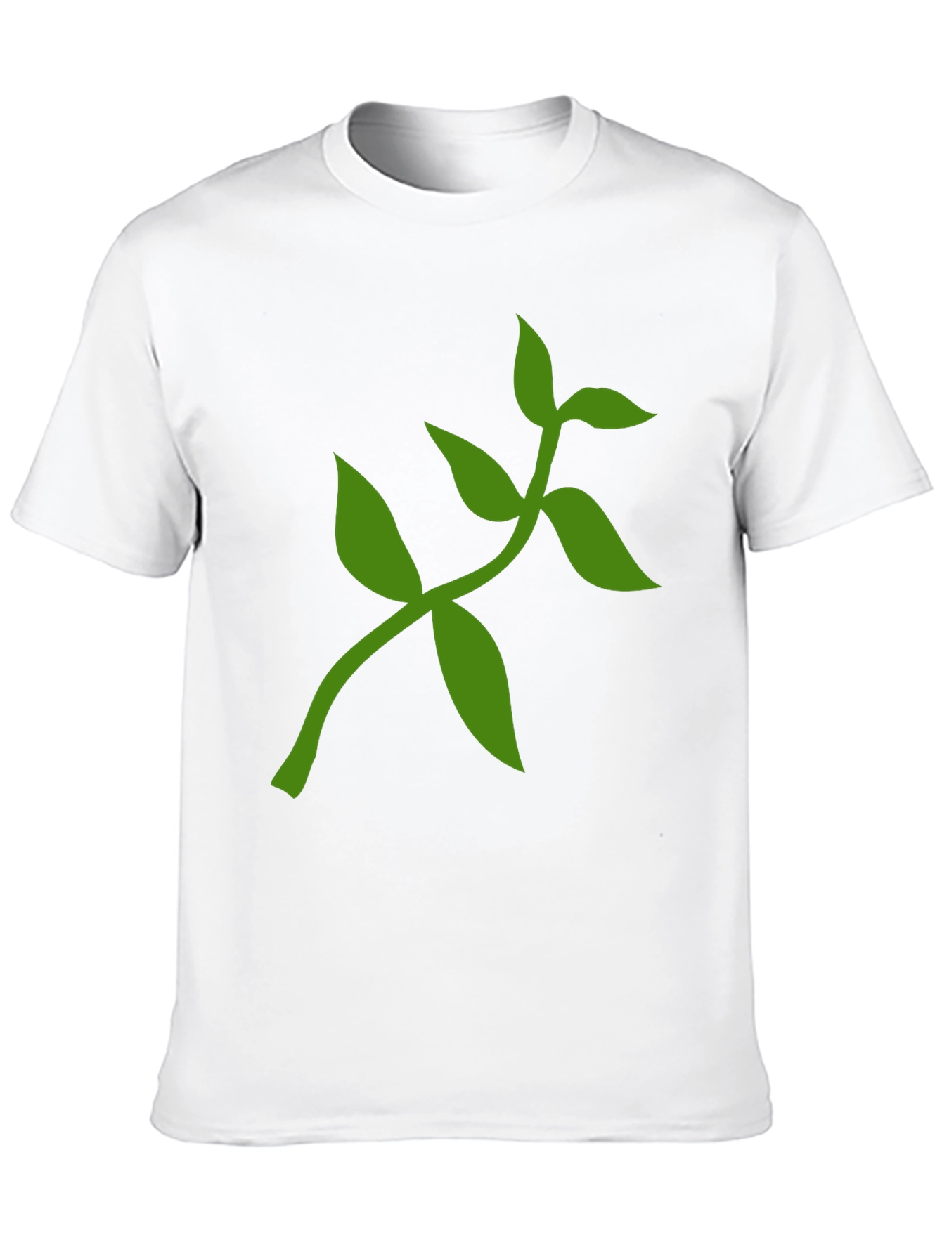 Nature Inspired T-Shirt with Green Leaf Design