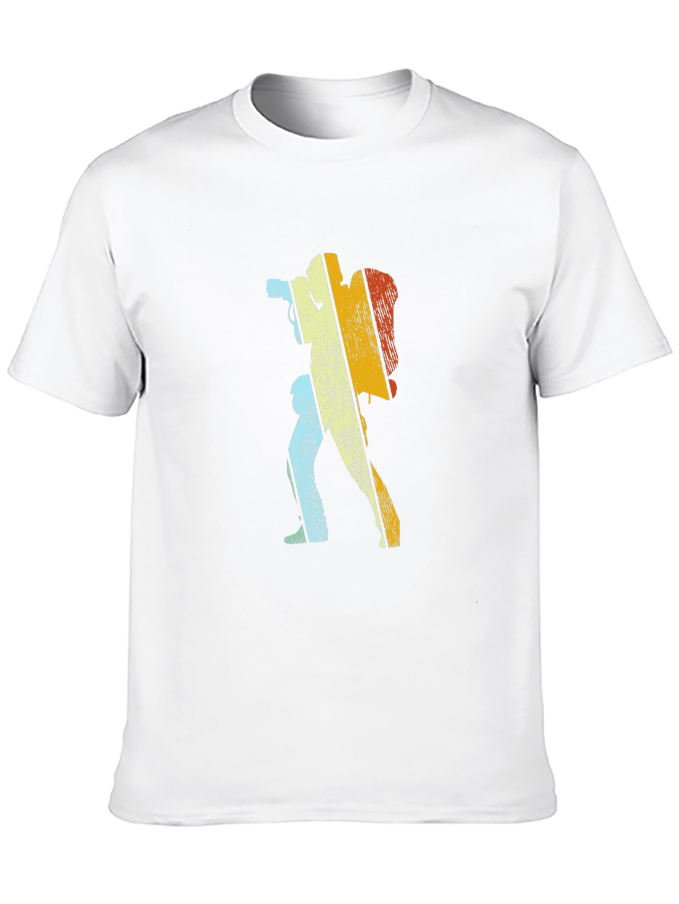 Retro Photographer Hiking T-Shirt - Black