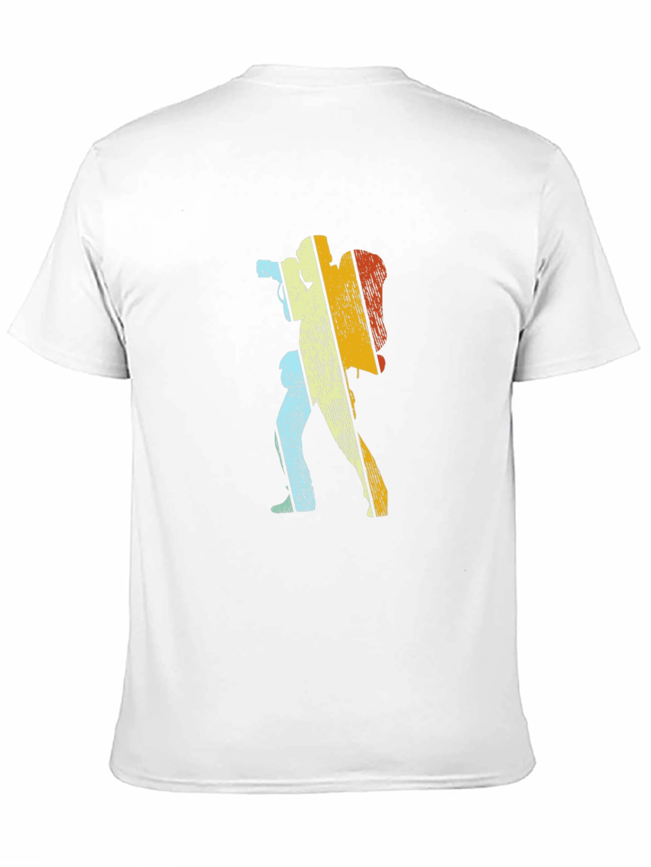 Retro Photographer Hiking T-Shirt - Black