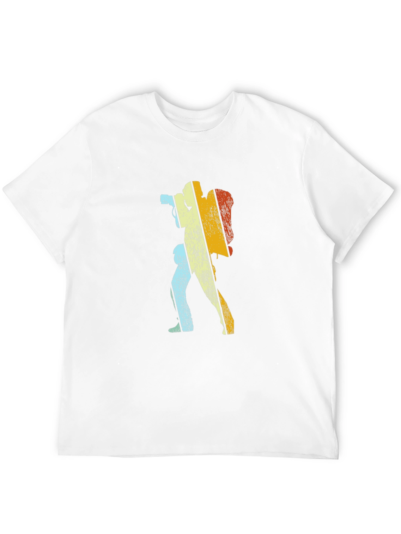 Retro Photographer Hiking T-Shirt - Black