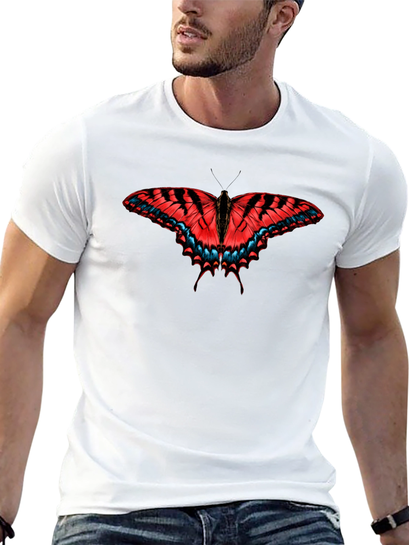 Butterfly Graphic Black T-Shirt